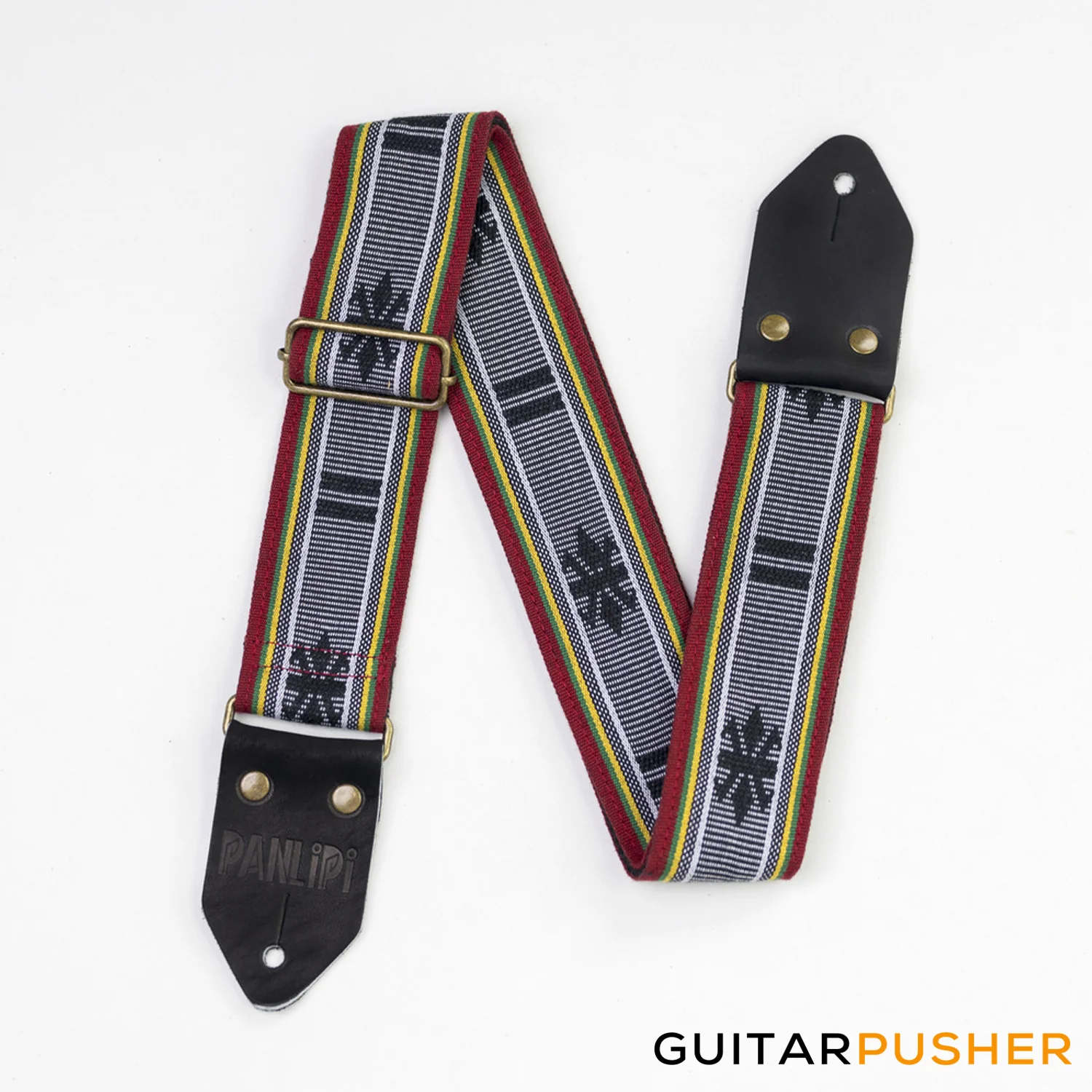 Panlipi Loom Weave Colibangbang BAGU02 Guitar Strap - Red/White/Yellow/Geen - Image 4