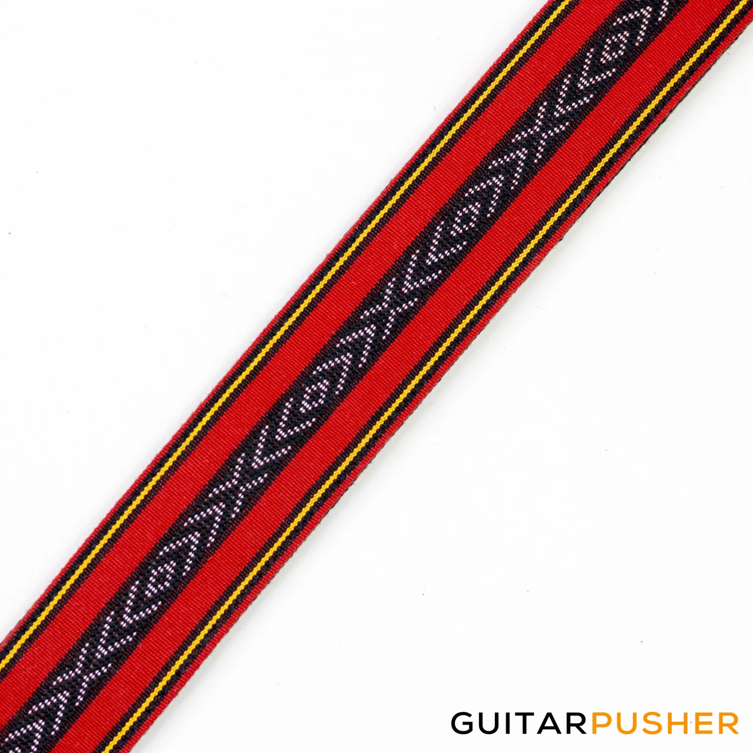 Panlipi Loom Weave Cuabao BAGU03 Guitar Strap - Red/Yellow - Image 3