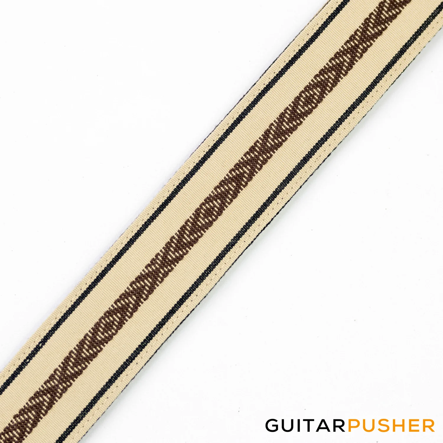 Panlipi Loom Weave Cuabao BAGU05 Guitar Strap - Brown Cream - Image 3
