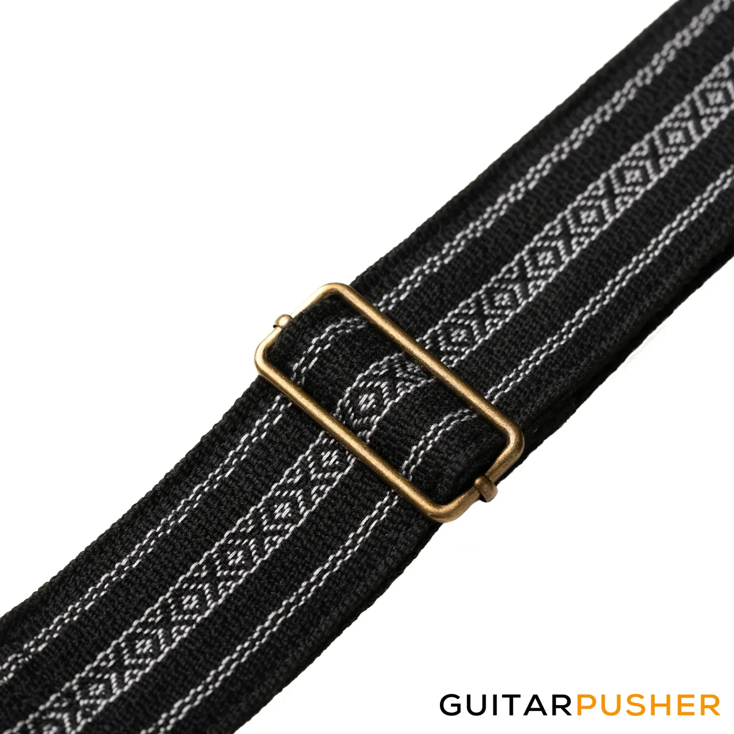 Panlipi Loom Weave Kalinga Lilaktob KAL33A Guitar Strap - Black/White - Image 2