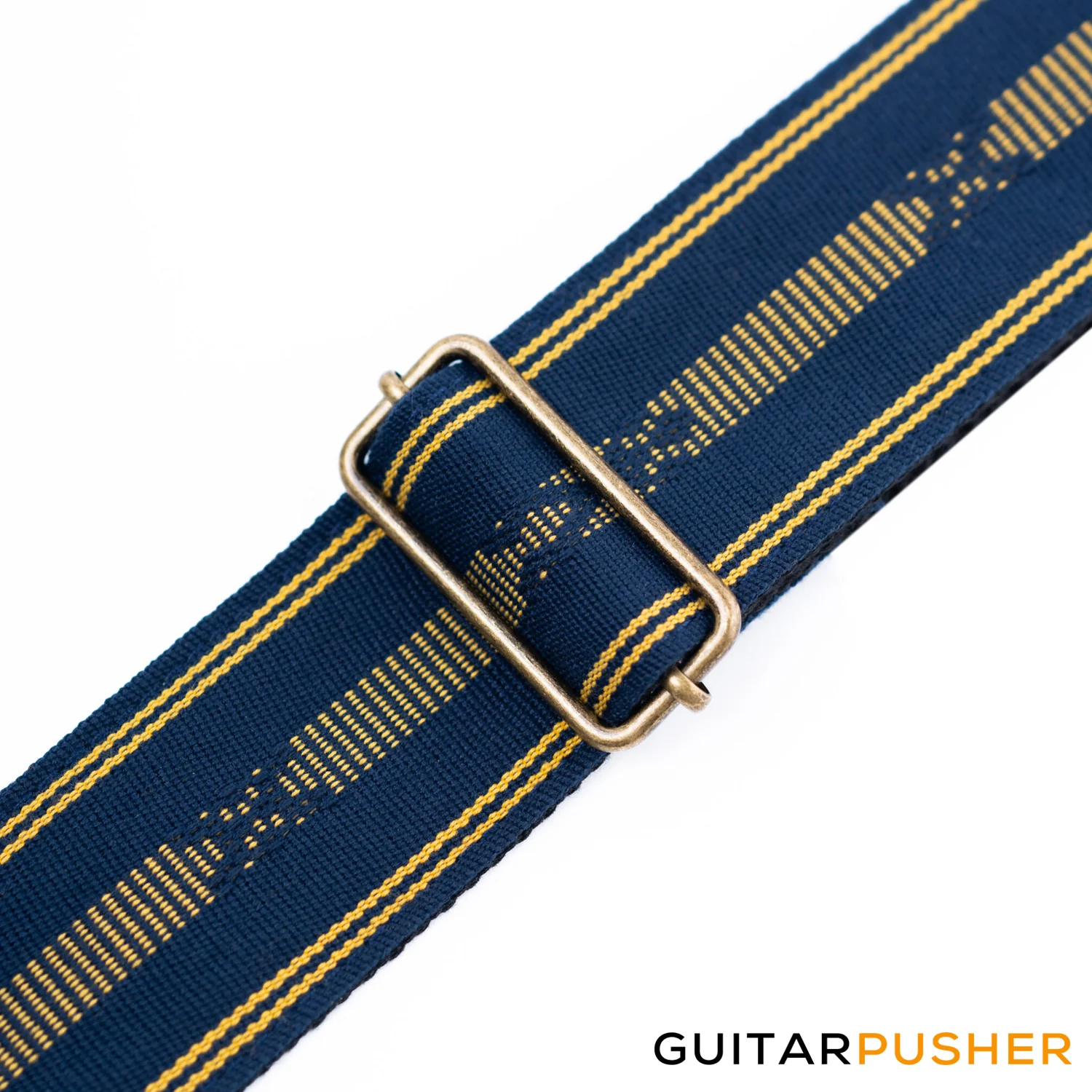 Panlipi Loom Weave Tagtago-Kalasag BAGU01A Guitar Strap - Navy Blue Yellow - Image 2