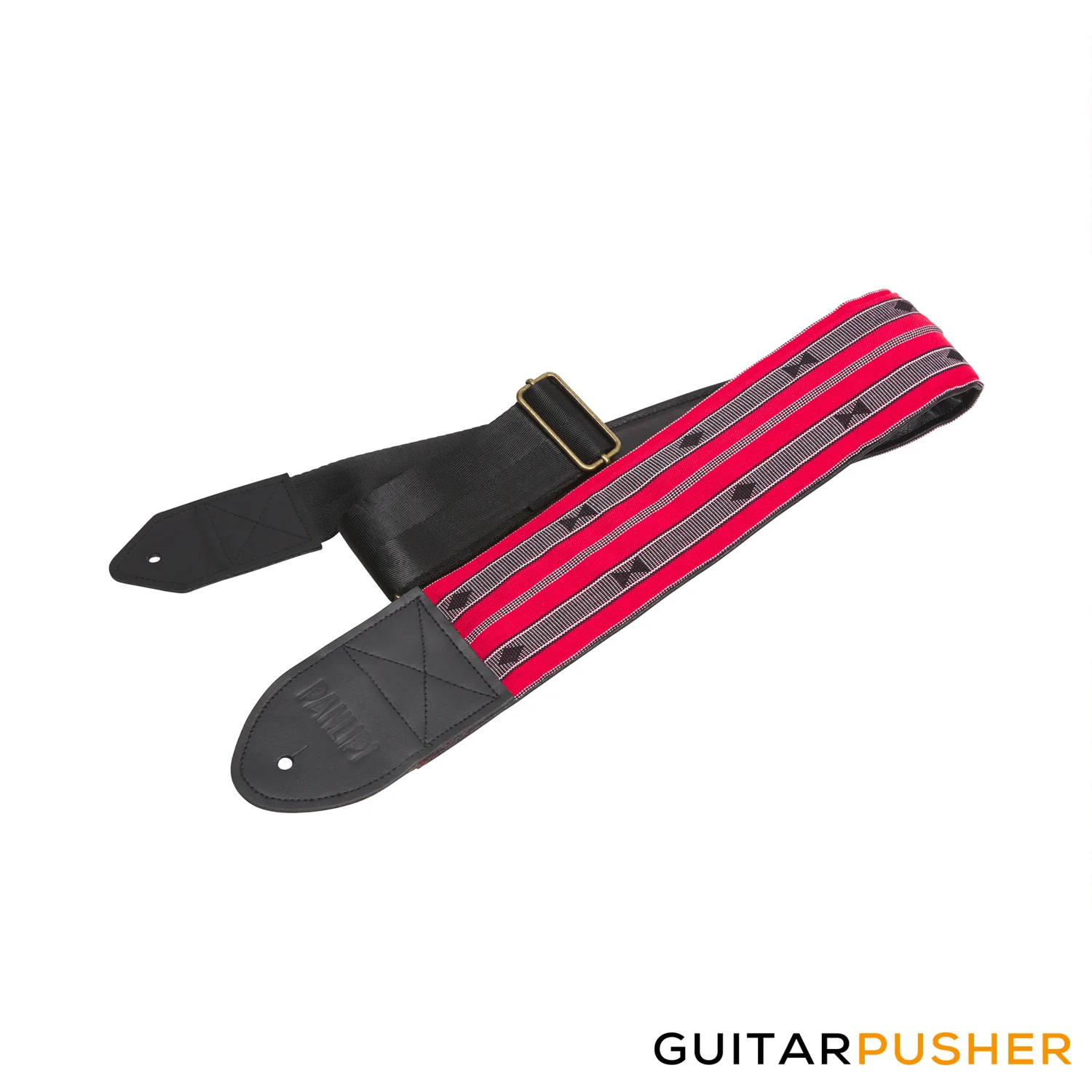 Panlipi Sagada Loom Weave Audrey BASSSAG12 3" Bass Guitar Strap - Red - Image 3