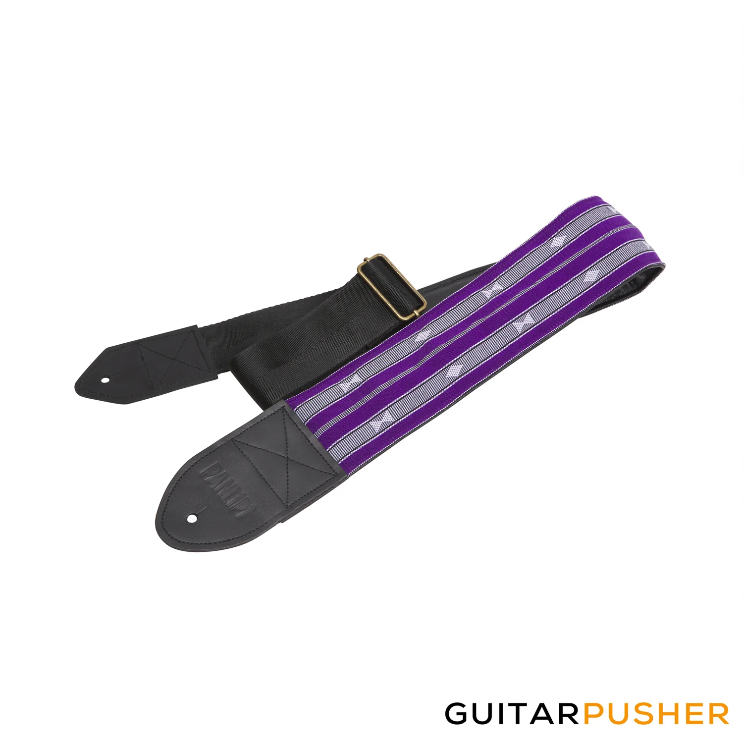 Panlipi Sagada Loom Weave Audrey BASSSAG14 3" Bass Guitar Strap - Violet - Image 3