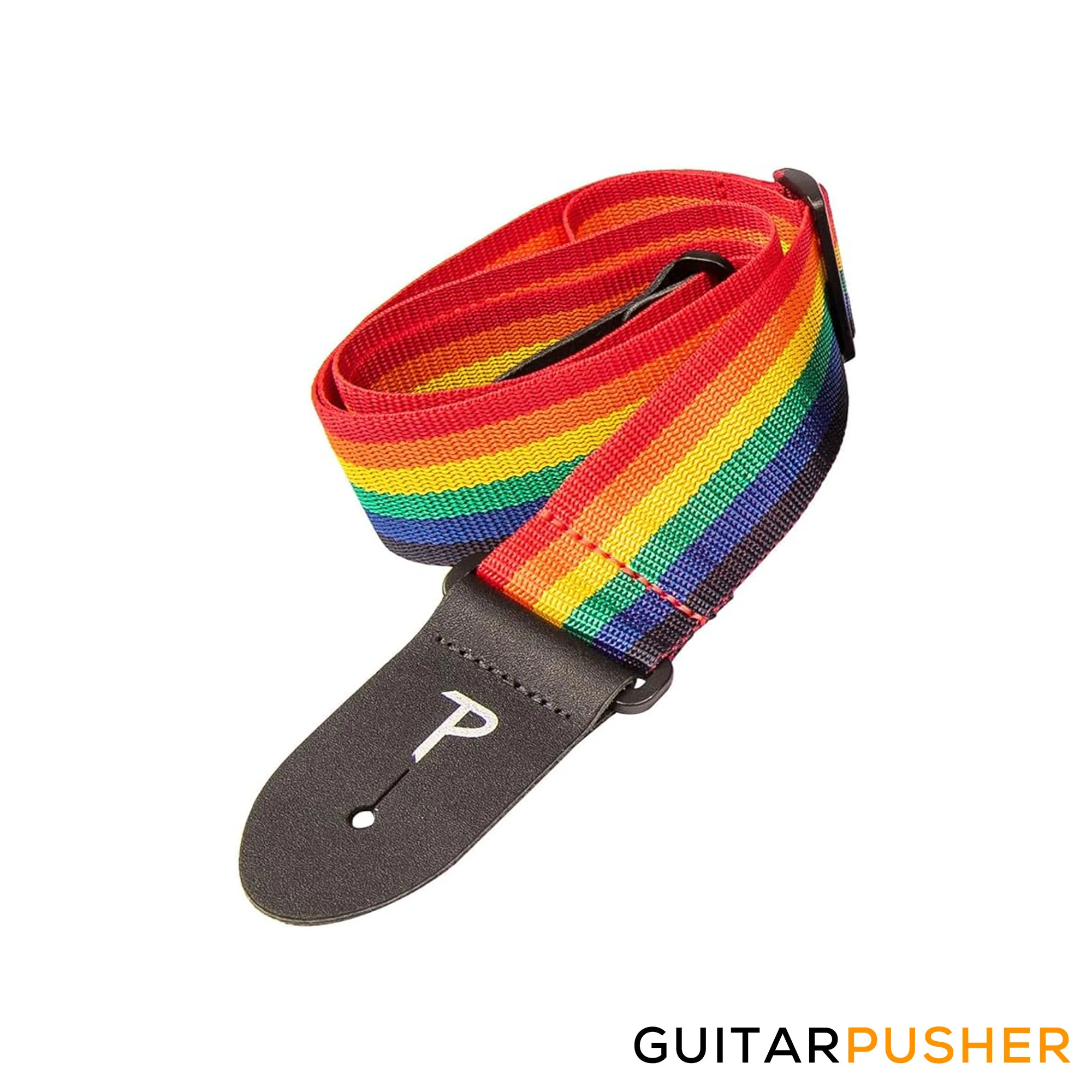 Perri's Leather Extra Long Poly Pro 2" Guitar Strap w/ Black Fabric Ends - Image 11