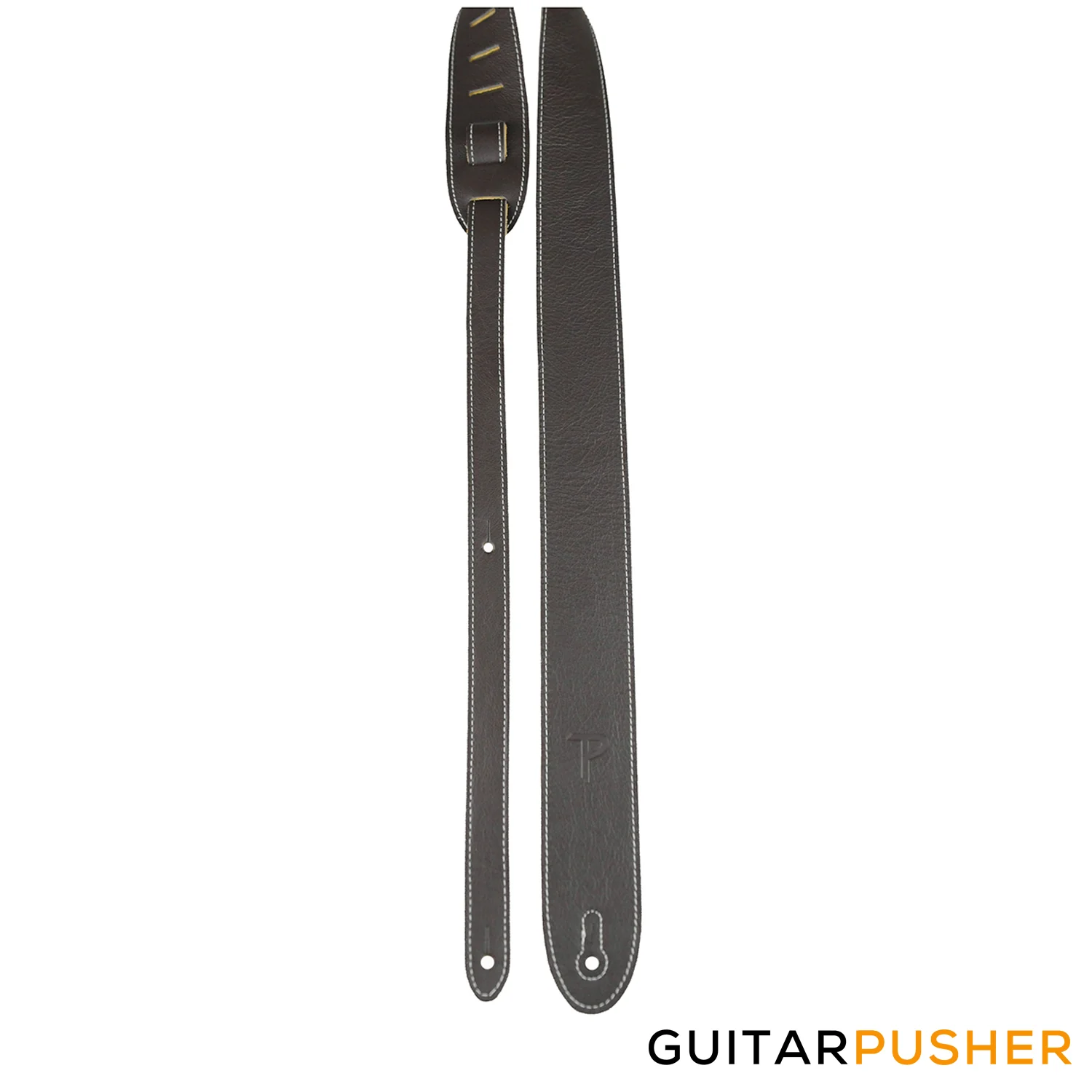 Perri's Leather Italian Leathers 2" Deluxe Soft Italian Garment Leather Guitar Strap w/ Super Soft Suede Backing & White Stitching - Image 4