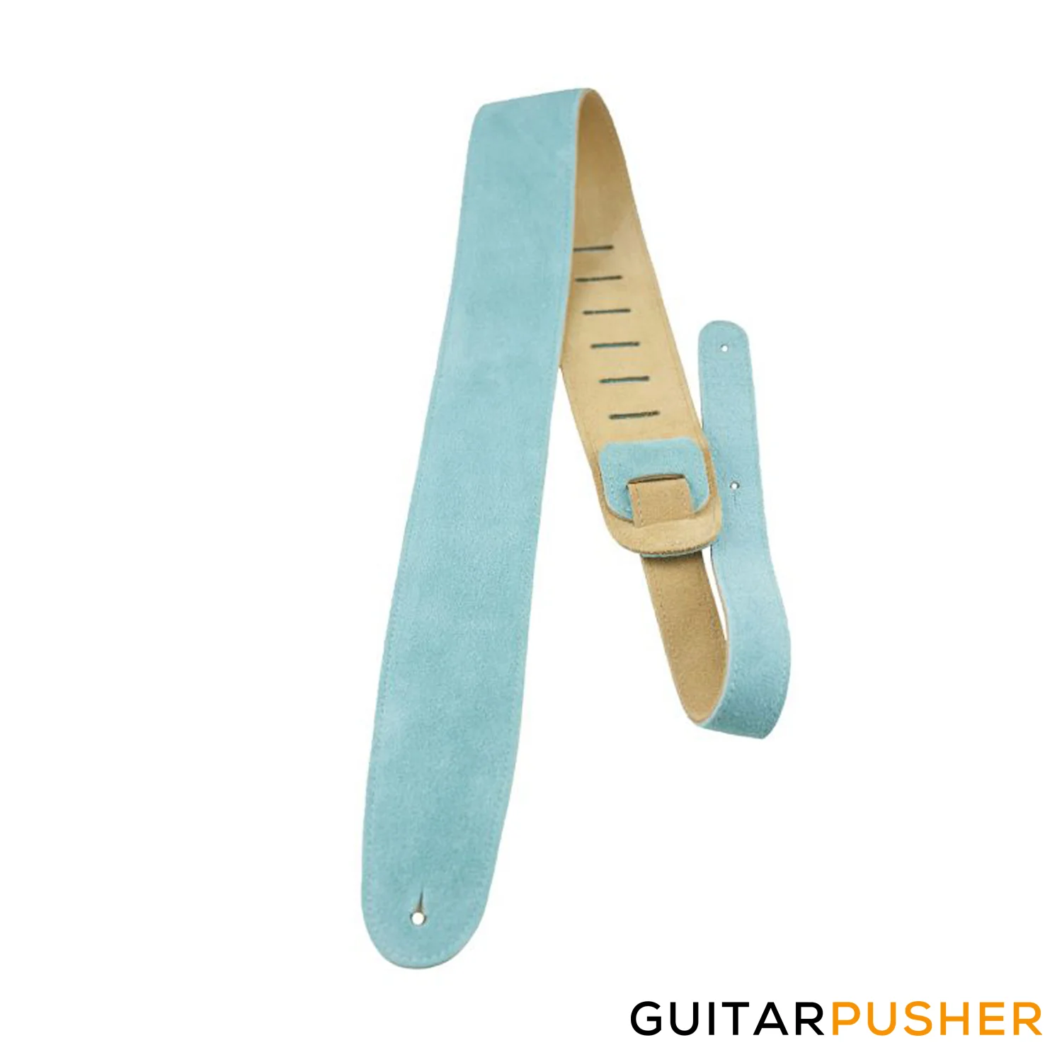 Perri's Leather Soft Suede 2.5" Guitar Strap w/ Backing (Teal)