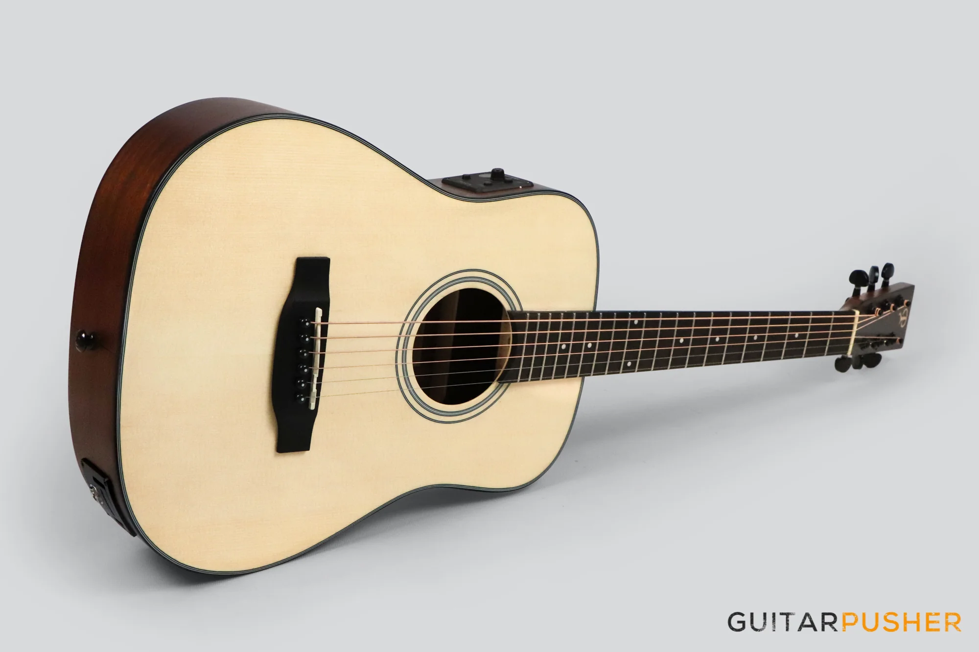 Phoebus Baby-30E v3 3/4 Dreadnought (3rd Gen.) Travel Acoustic-Electric Guitar (Spruce) w/ Gig Bag - Image 9