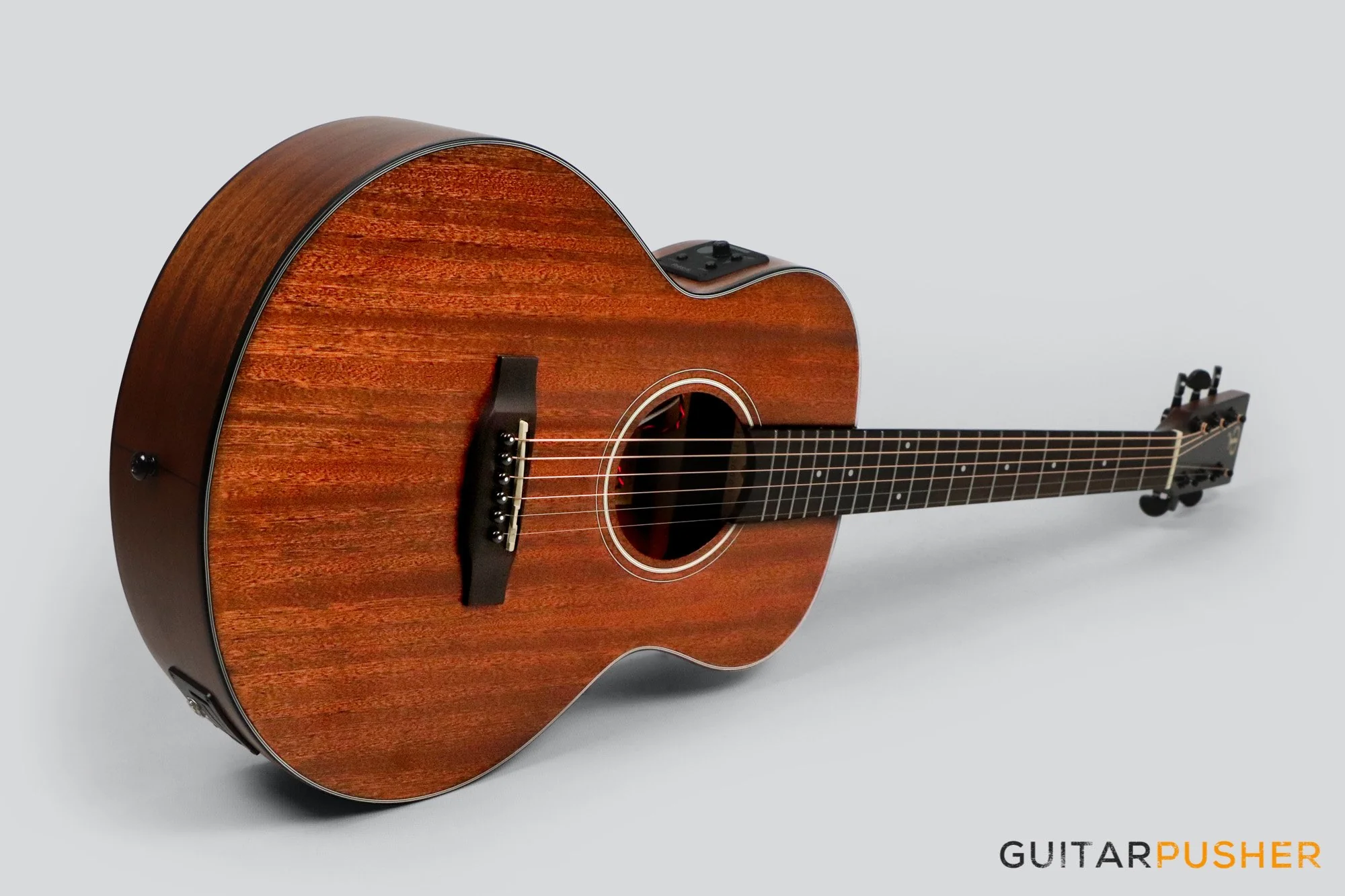 Phoebus Baby-N GS-E v3 All Mahogany GS Mini (3rd Gen.) Travel Acoustic-Electric Guitar w/ Gig Bag - Image 10