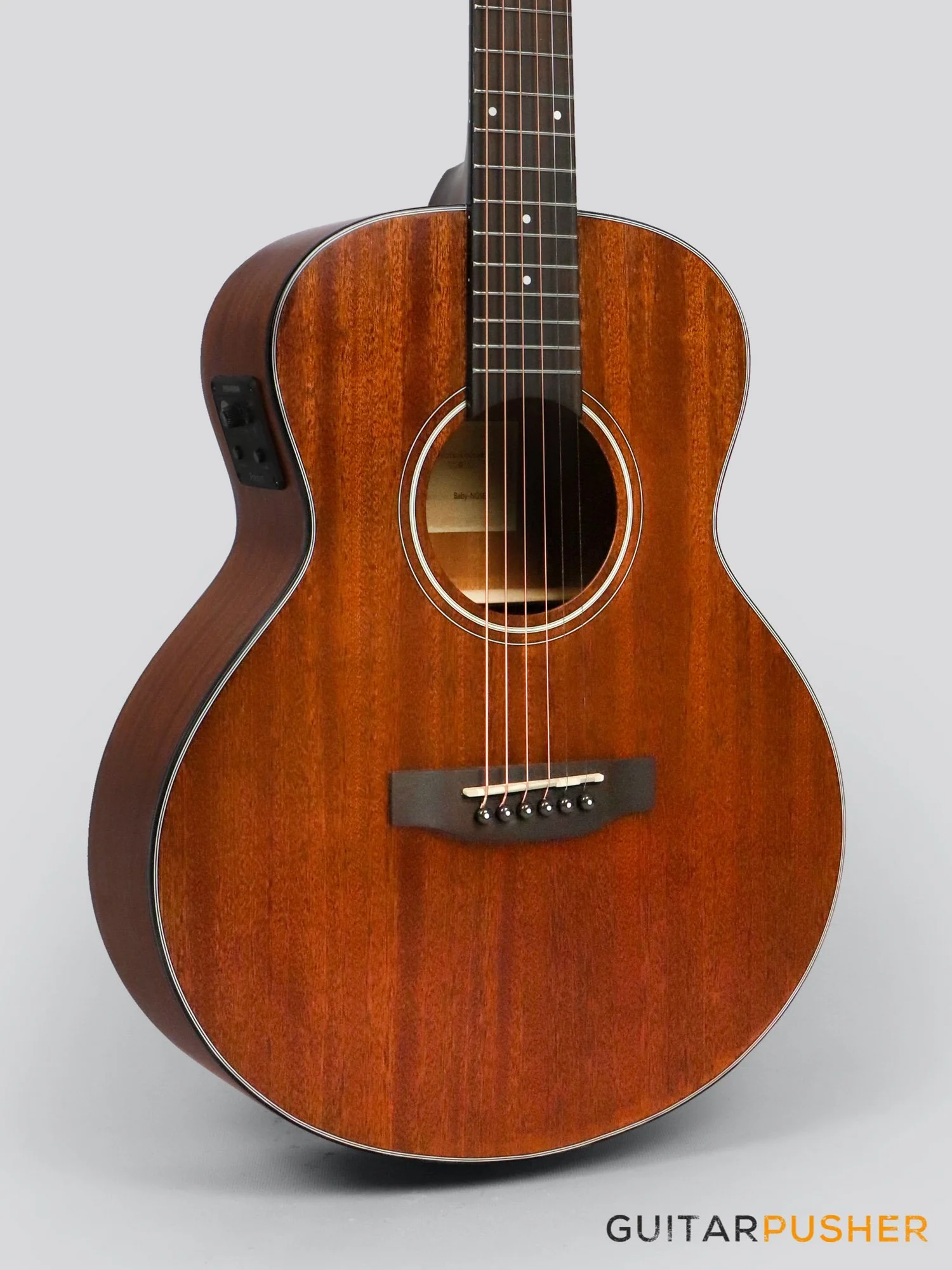 Phoebus Baby-N GS-E v3 All Mahogany GS Mini (3rd Gen.) Travel Acoustic-Electric Guitar w/ Gig Bag - Image 7