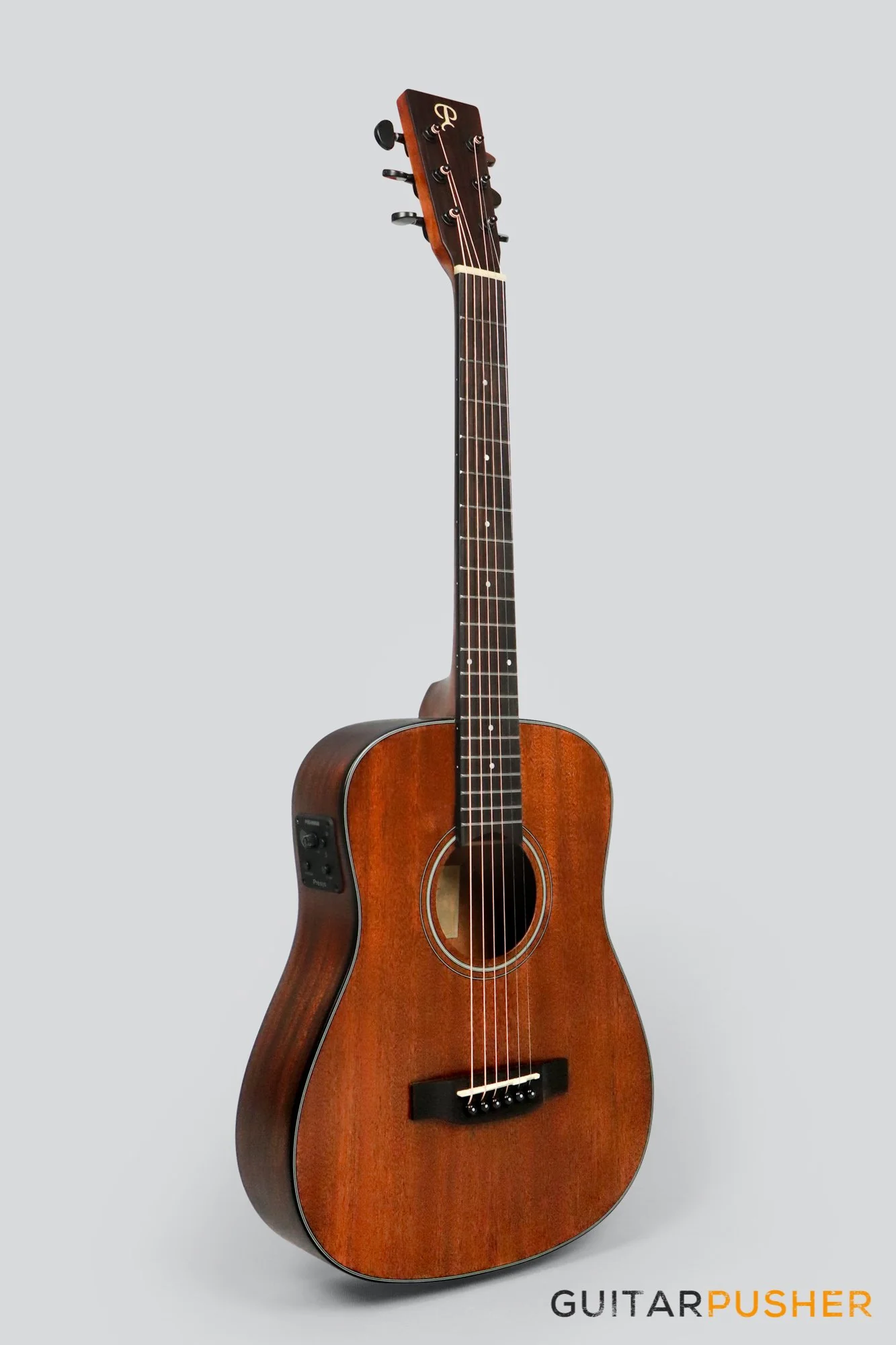 Phoebus Baby-Ne v3 3/4 Dreadnought (3rd Gen.) All Mahogany Travel Acoustic-Electric Guitar w/ Gig Bag - Image 5