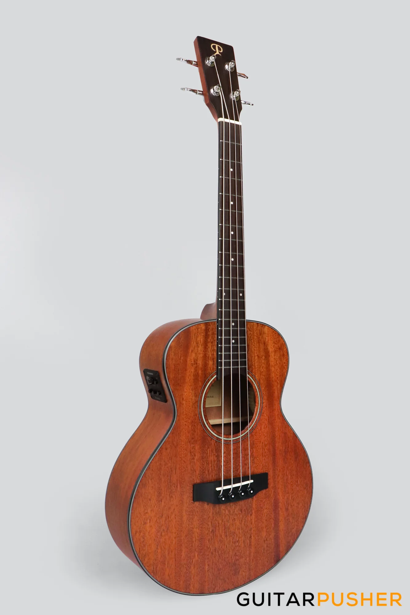 Phoebus Buddie 01-E Solid Top All-Mahogany GS Mini Acoustic-Electric Bass w/ Gig Bag - Image 11