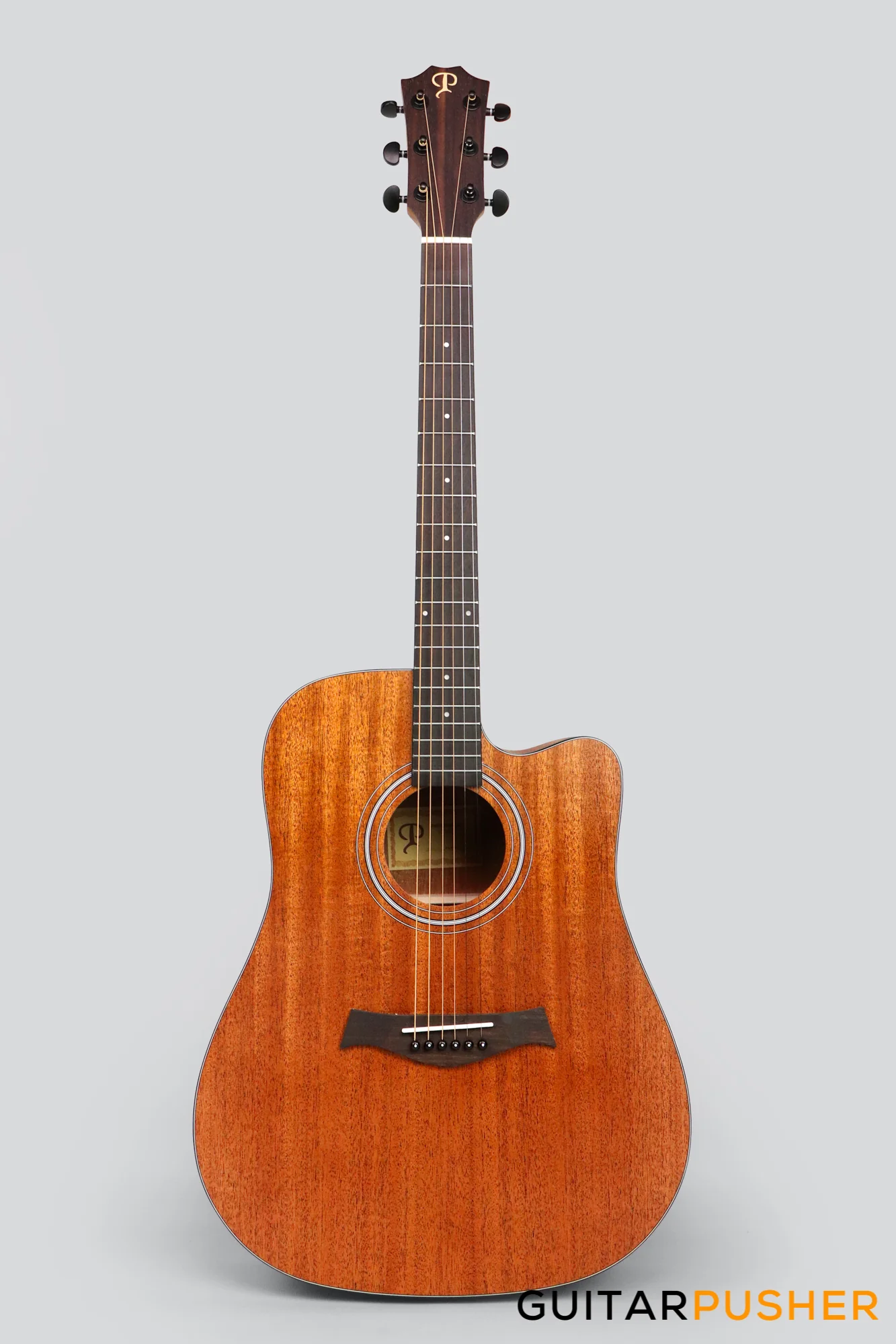 Phoebus Progeny PG-15Nc Dreadnought All-Mahogany Acoustic Guitar w/ Gig Bag - Image 2
