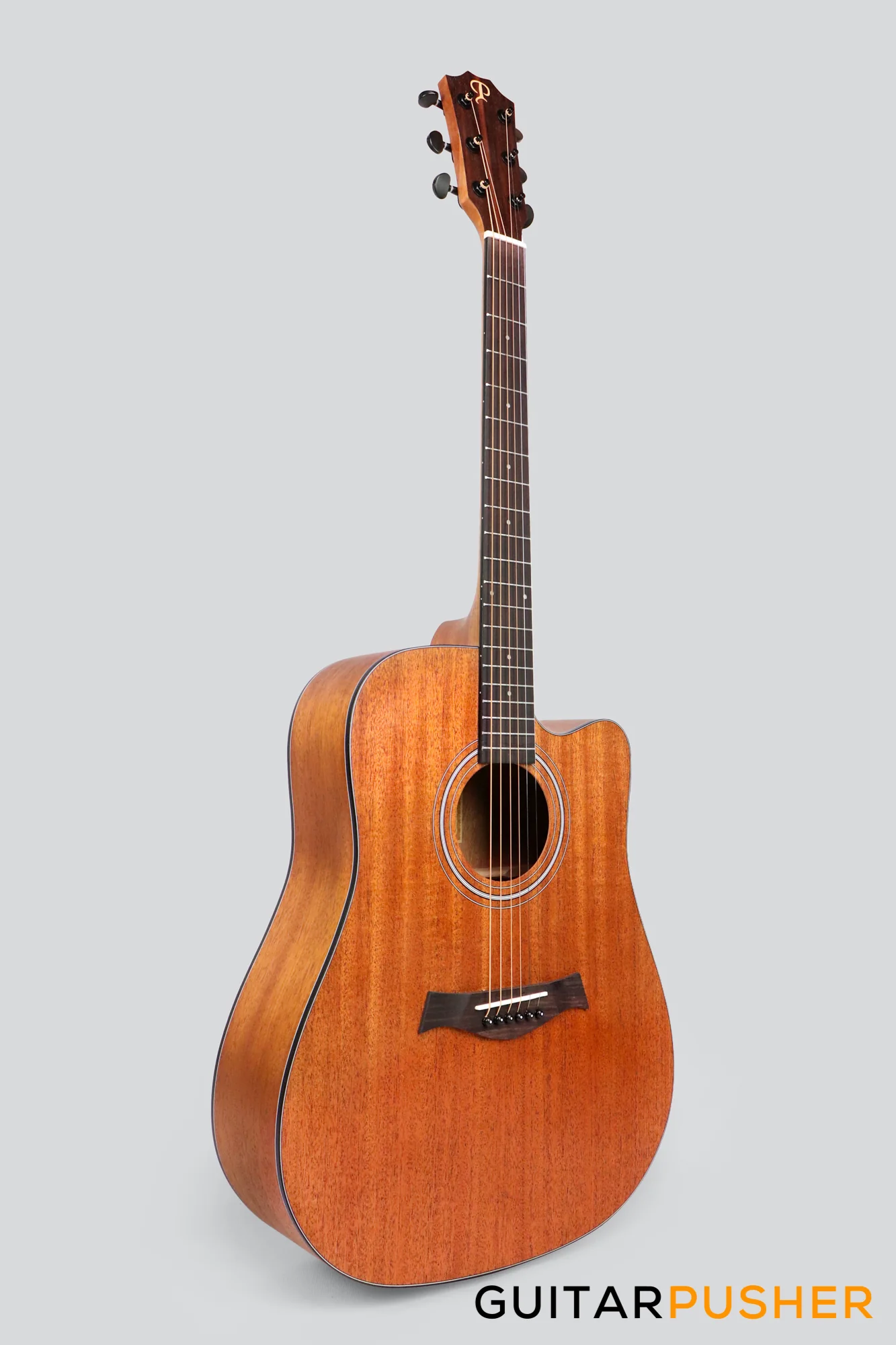 Phoebus Progeny PG-15Nc Dreadnought All-Mahogany Acoustic Guitar w/ Gig Bag - Image 3