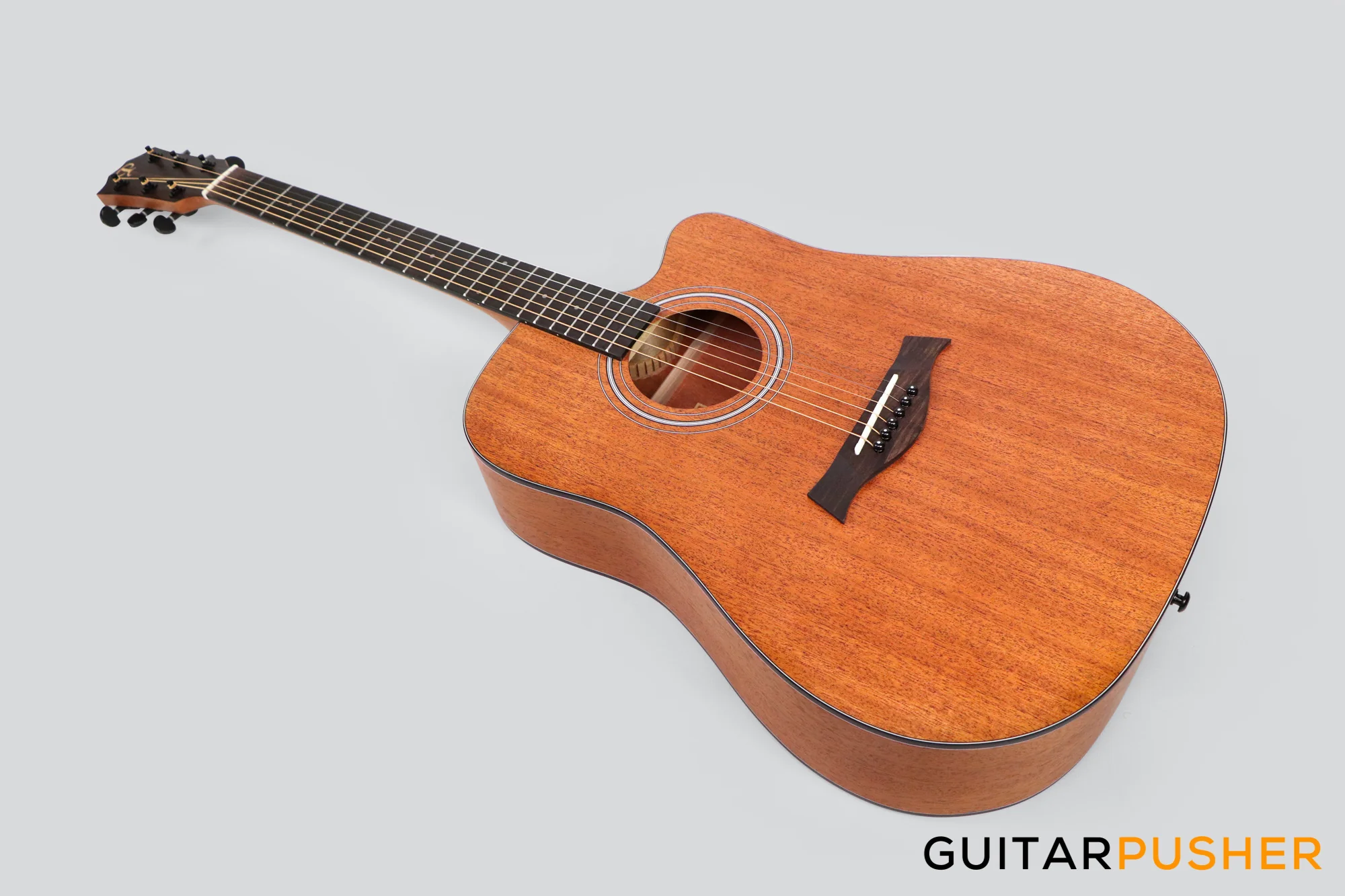 Phoebus Progeny PG-15Nc Dreadnought All-Mahogany Acoustic Guitar w/ Gig Bag - Image 6
