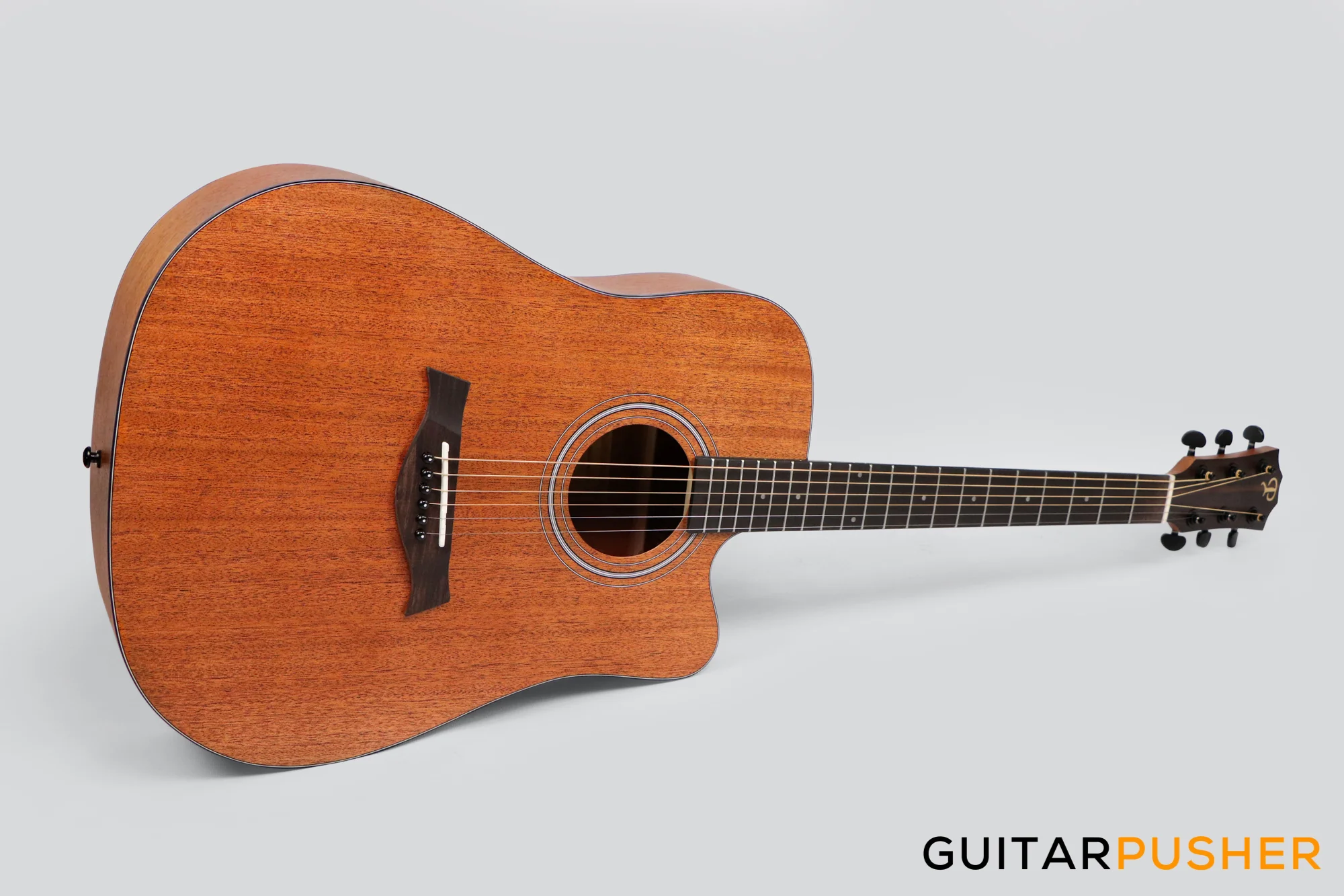 Phoebus Progeny PG-15Nc Dreadnought All-Mahogany Acoustic Guitar w/ Gig Bag - Image 7