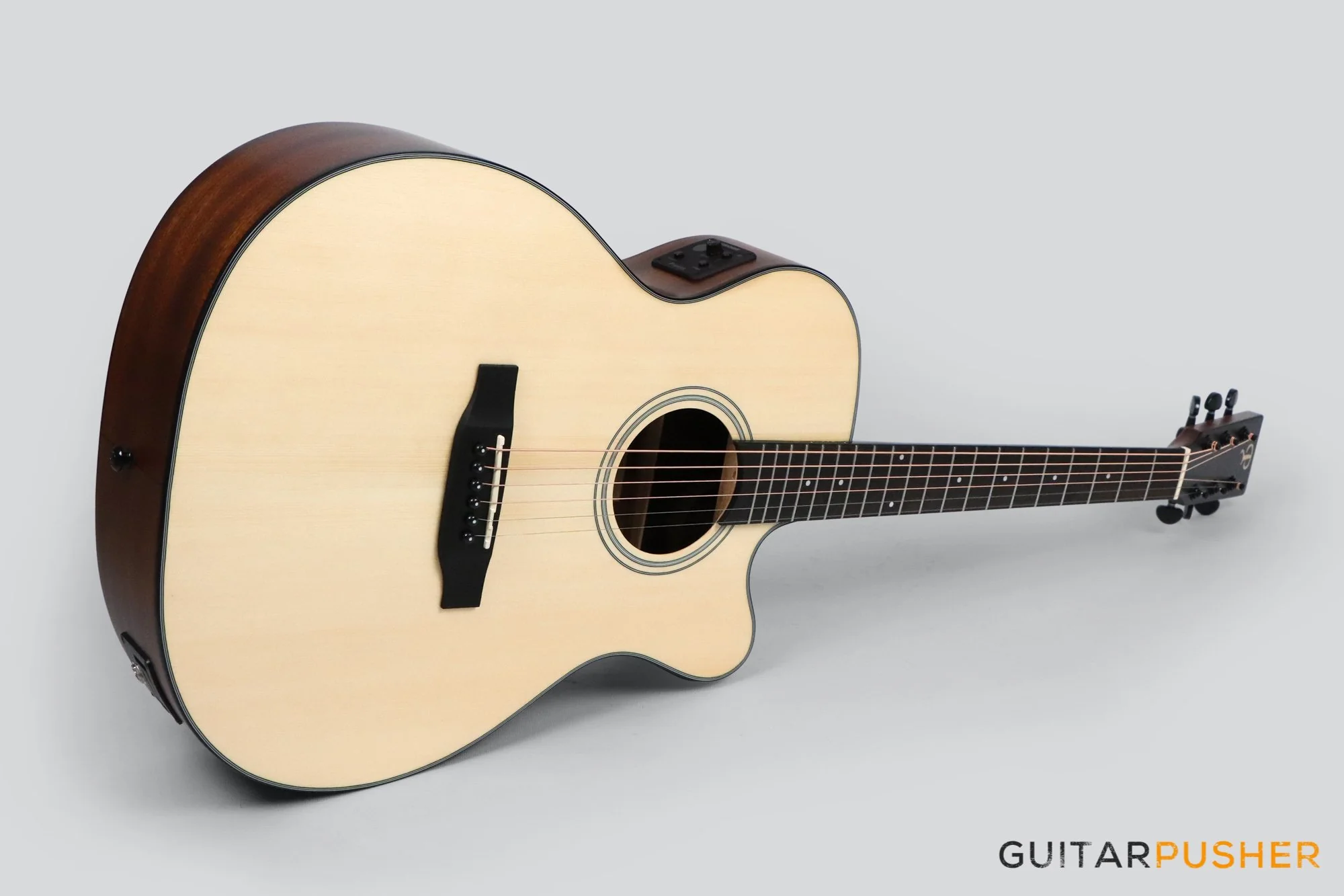 Phoebus PG-20ce v3 OM (3rd Gen.) Acoustic-Electric Guitar w/ Gig Bag - Image 11