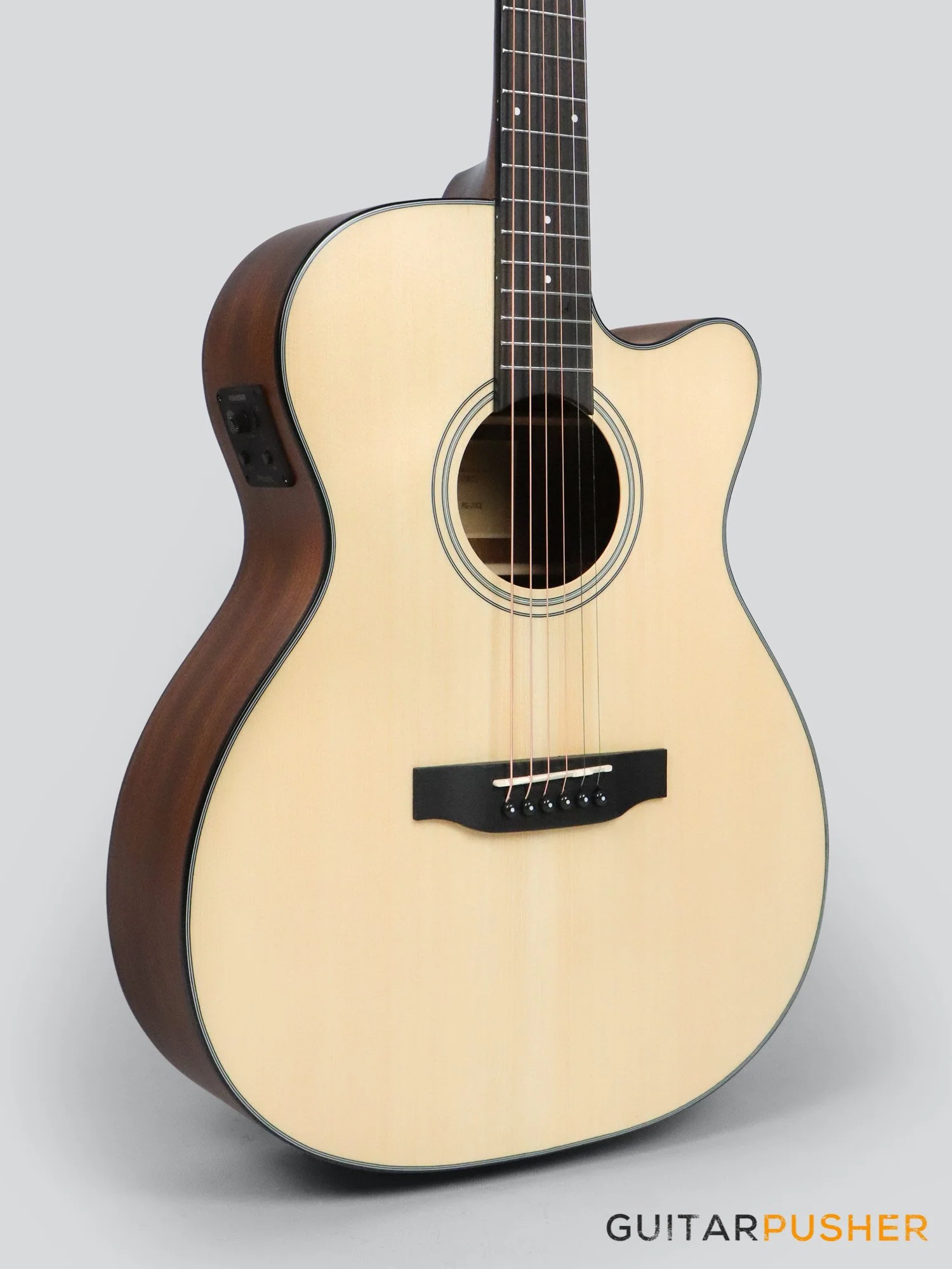 Phoebus PG-20ce v3 OM (3rd Gen.) Acoustic-Electric Guitar w/ Gig Bag - Image 7