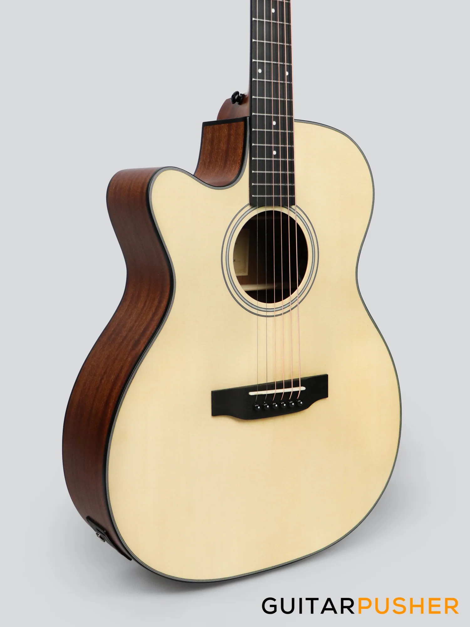Phoebus PG-20ce v3 OM (3rd Gen.) Acoustic-Electric Guitar w/ Gig Bag - LEFT HAND - Image 10