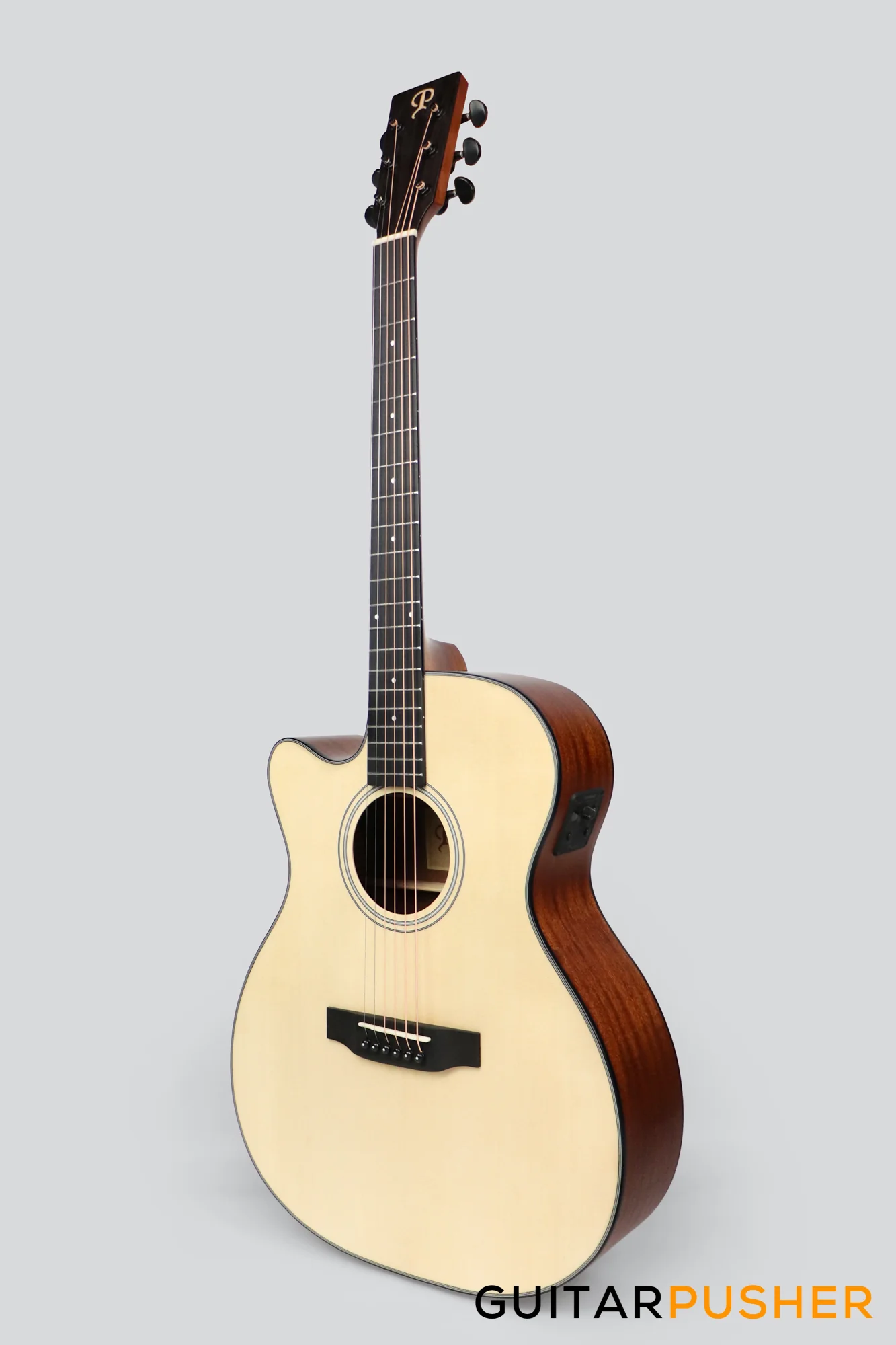 Phoebus PG-20ce v3 OM (3rd Gen.) Acoustic-Electric Guitar w/ Gig Bag - LEFT HAND - Image 2