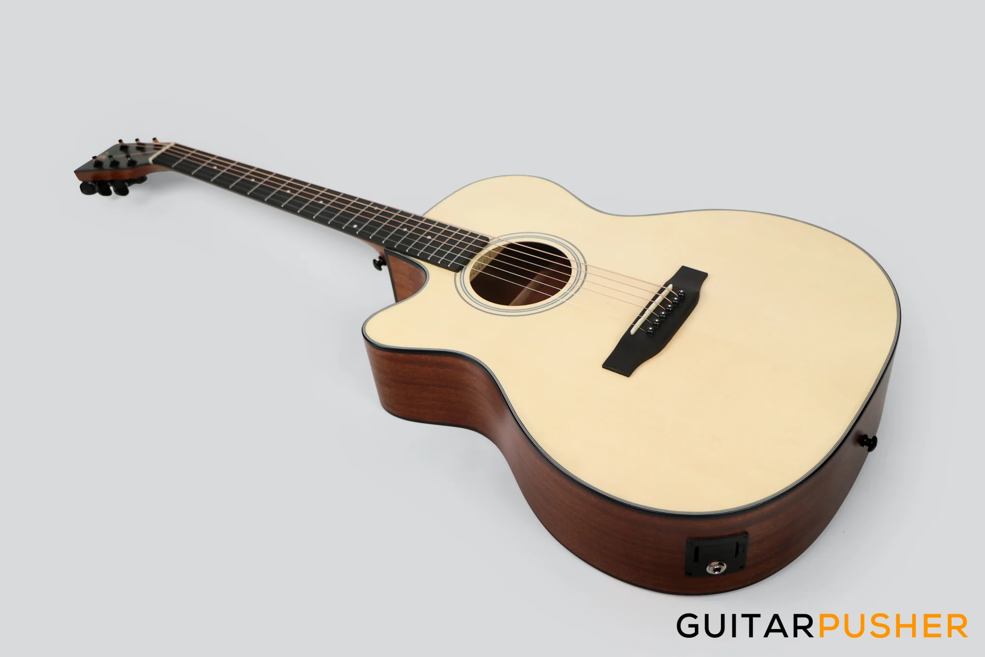 Phoebus PG-20ce v3 OM (3rd Gen.) Acoustic-Electric Guitar w/ Gig Bag - LEFT HAND - Image 4