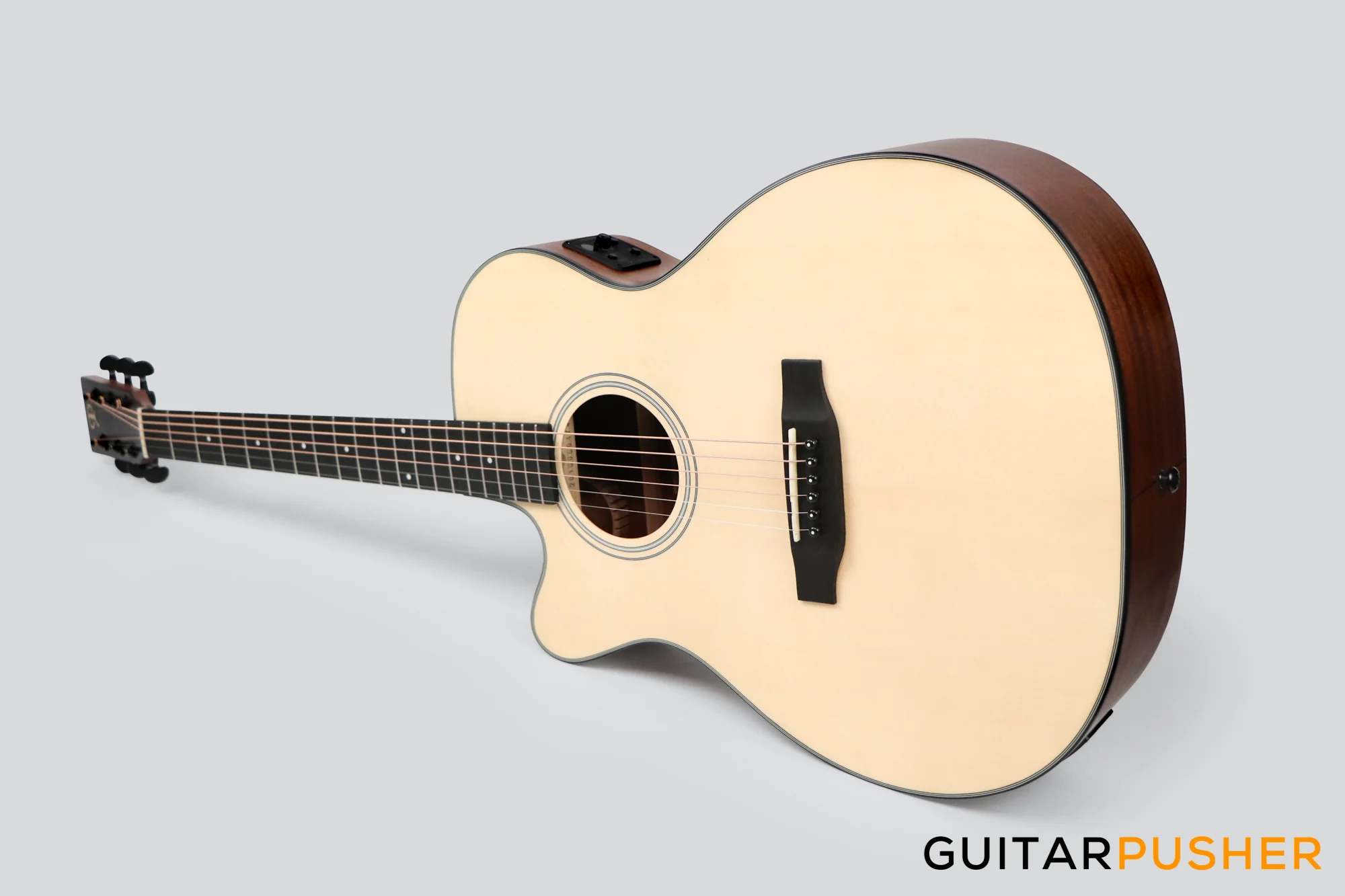 Phoebus PG-20ce v3 OM (3rd Gen.) Acoustic-Electric Guitar w/ Gig Bag - LEFT HAND - Image 6