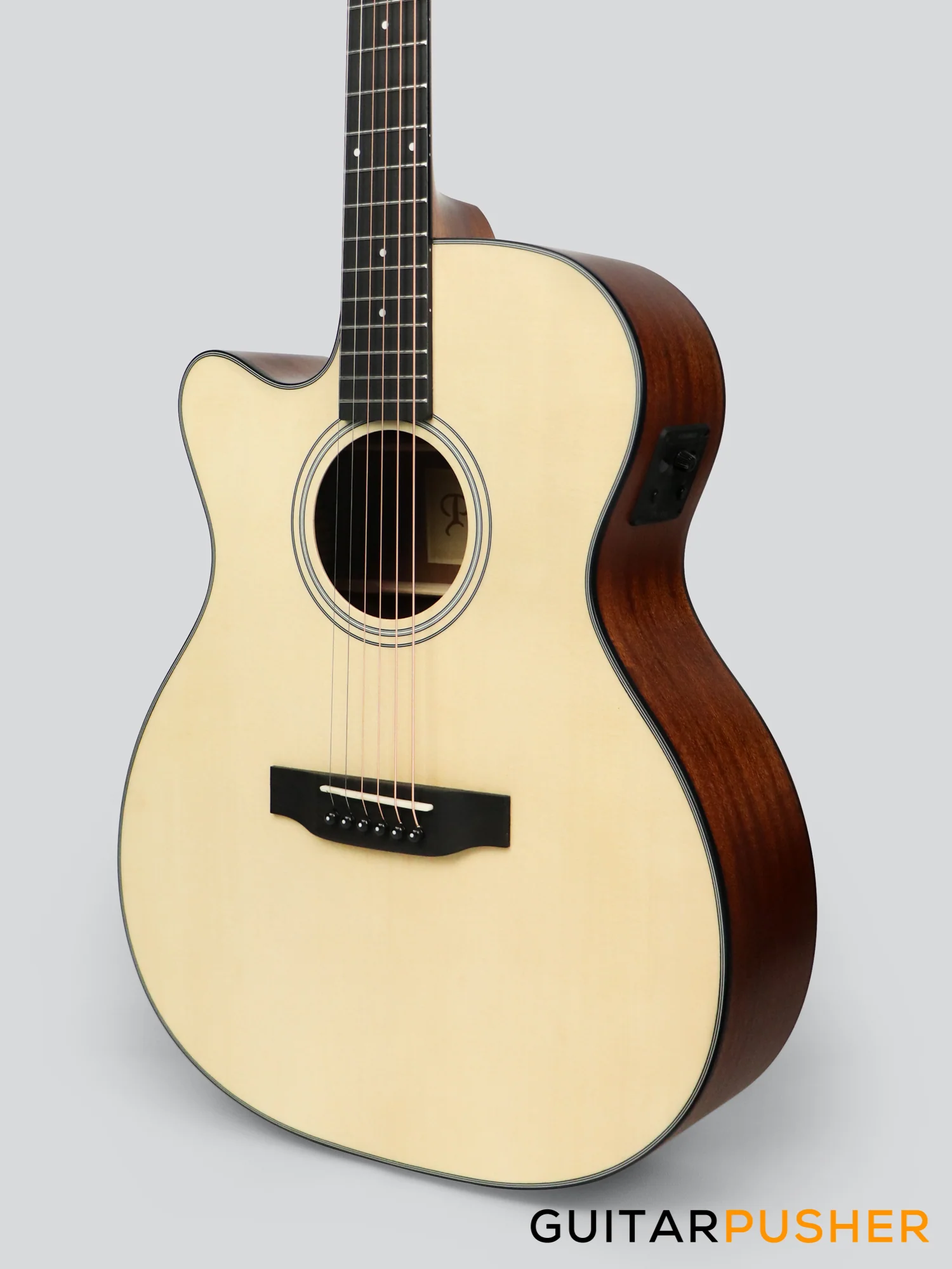 Phoebus PG-20ce v3 OM (3rd Gen.) Acoustic-Electric Guitar w/ Gig Bag - LEFT HAND - Image 7