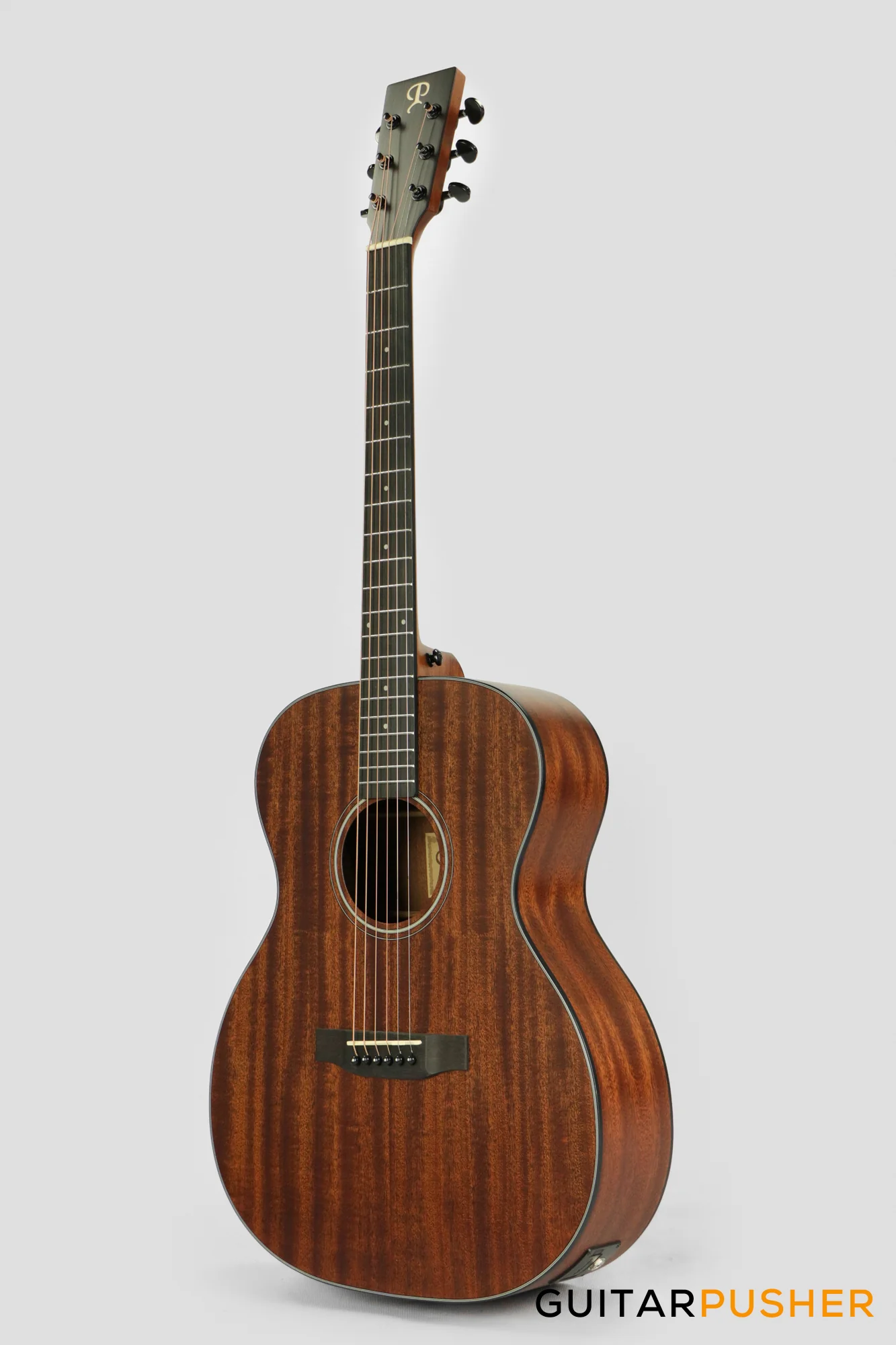 Phoebus PG-20NE V3 OM All-Mahogany Acoustic-Electric Guitar (Non-Cutaway) w/ Gig Bag - Image 11