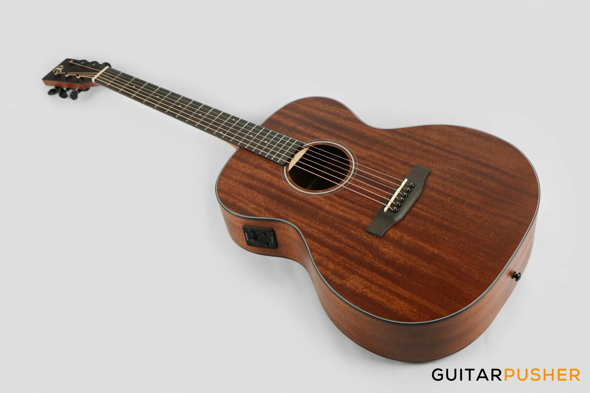 Phoebus PG-20NE V3 OM All-Mahogany Acoustic-Electric Guitar (Non-Cutaway) w/ Gig Bag - Image 12