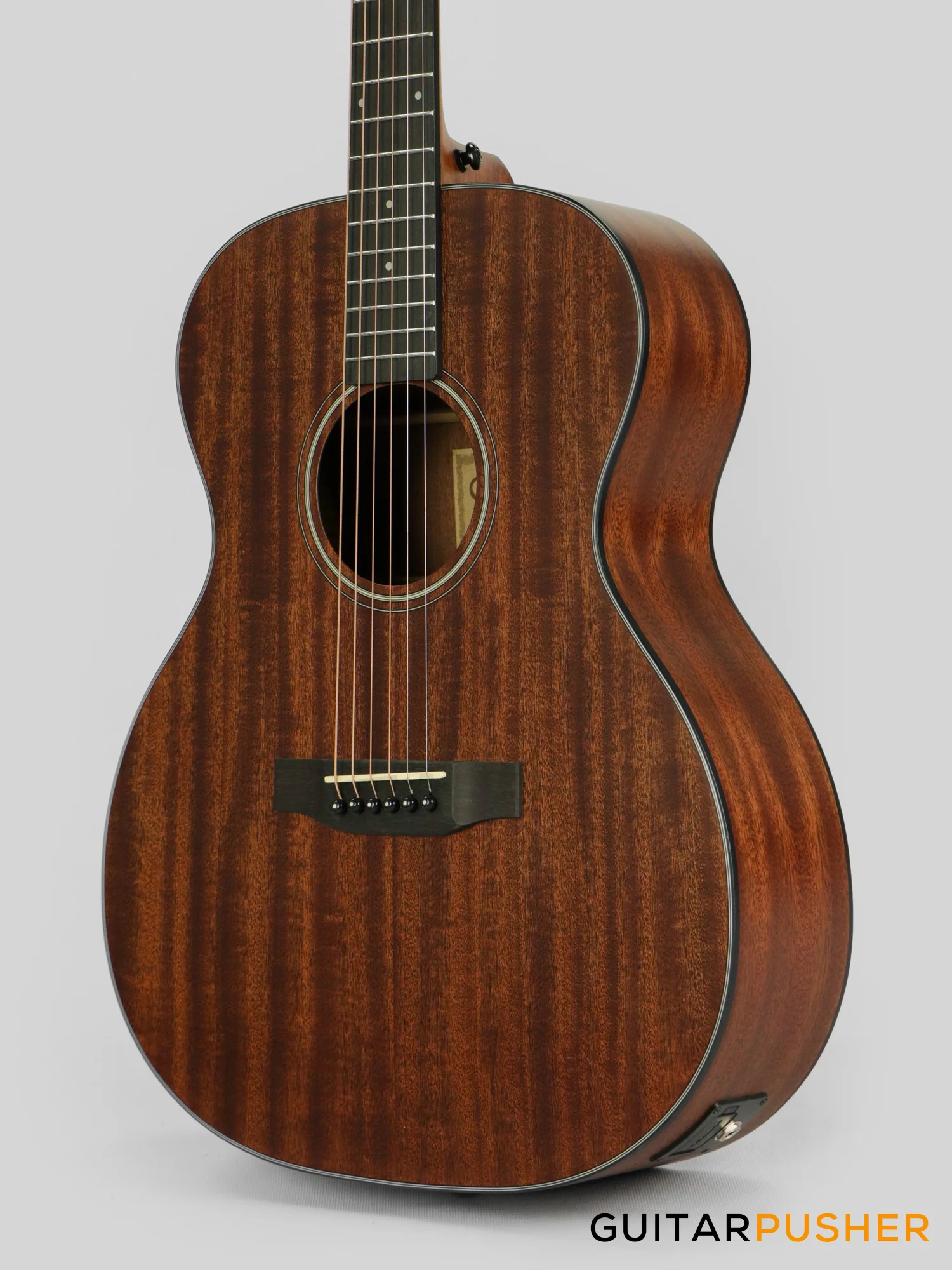 Phoebus PG-20NE V3 OM All-Mahogany Acoustic-Electric Guitar (Non-Cutaway) w/ Gig Bag - Image 3