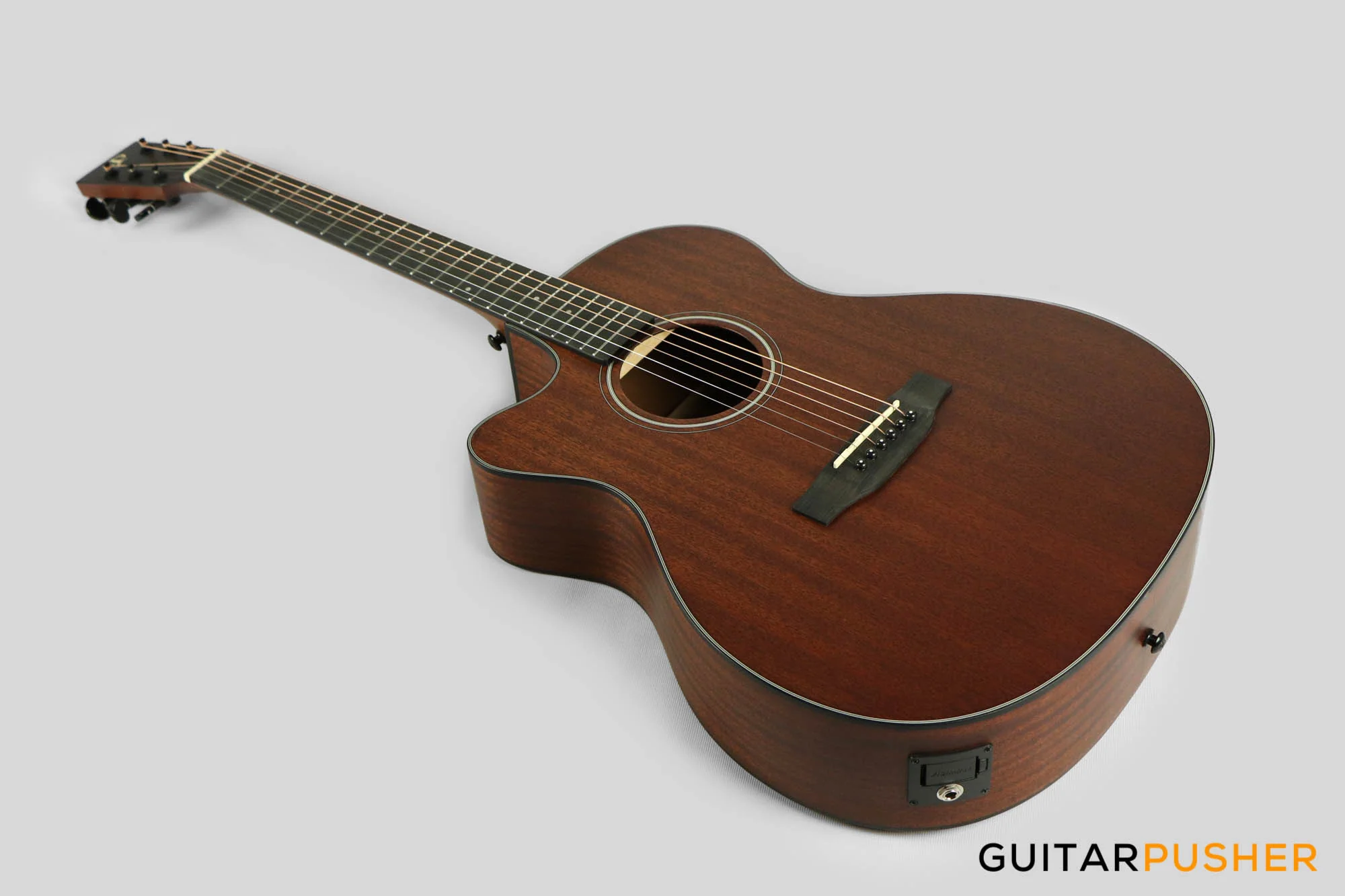 Phoebus PG-20Nce V3 OM All-Mahogany Acoustic-Electric Guitar w/ Gig Bag - LEFT HAND - Image 10