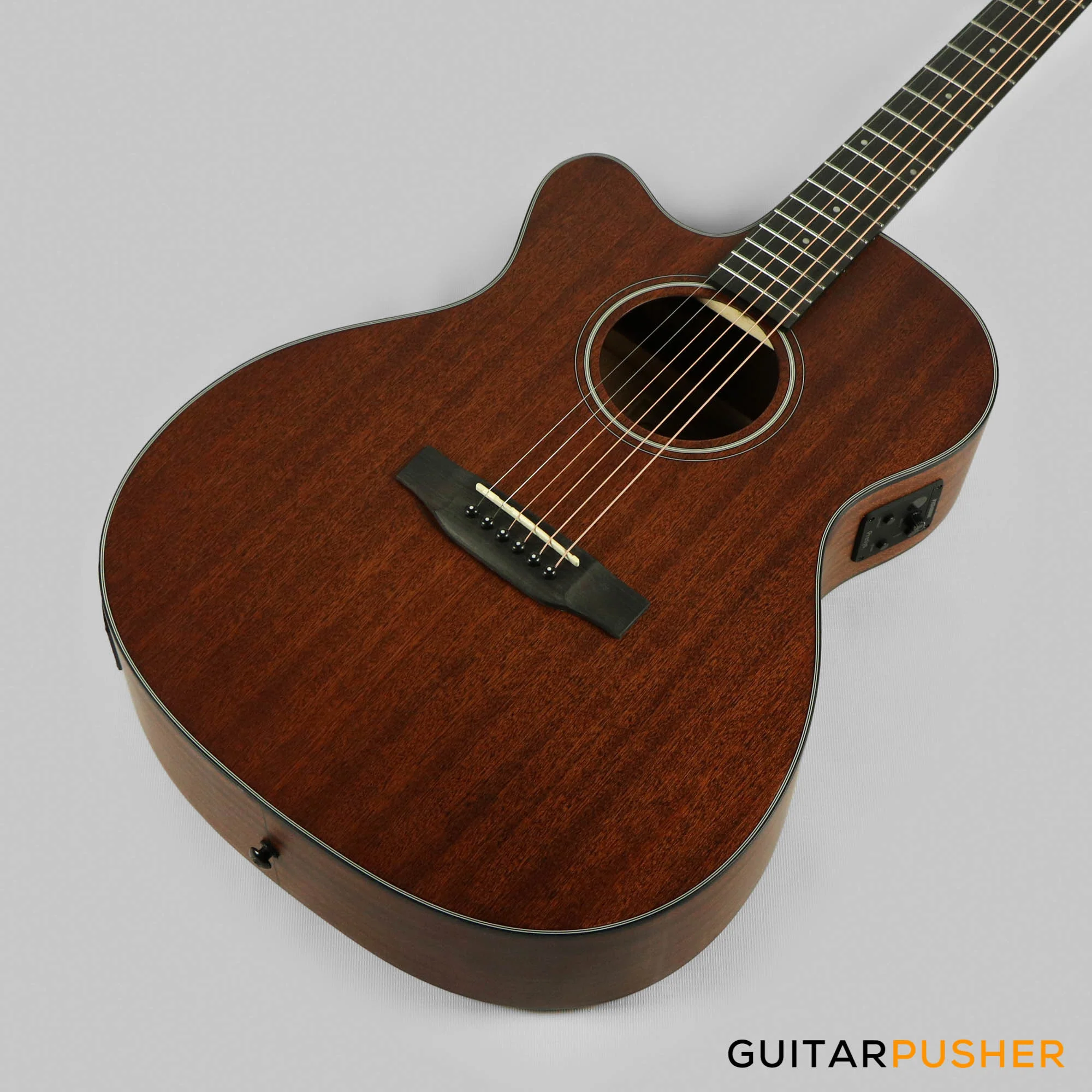 Phoebus PG-20Nce V3 OM All-Mahogany Acoustic-Electric Guitar w/ Gig Bag - LEFT HAND - Image 11