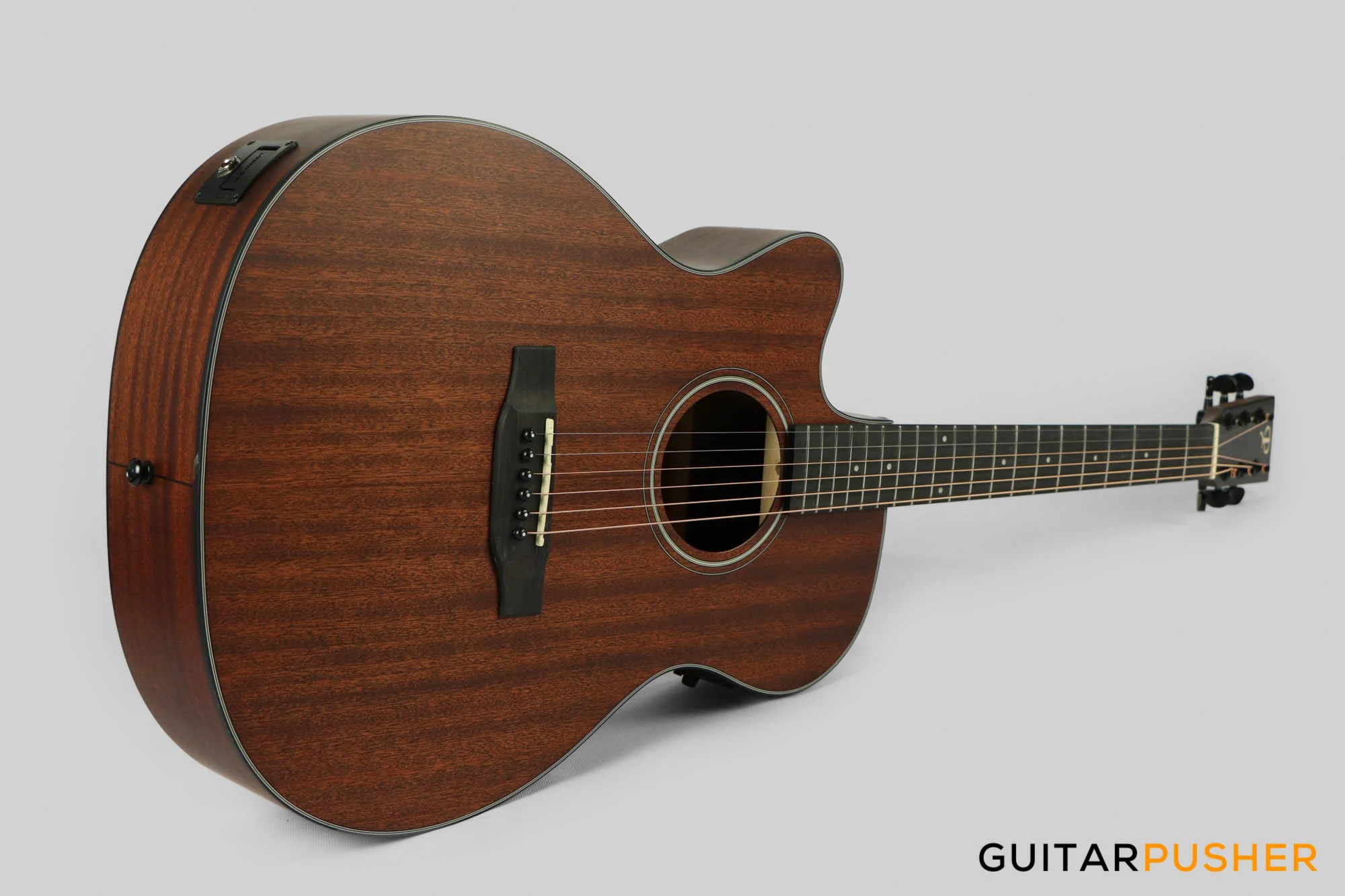 Phoebus PG-20Nce V3 OM All-Mahogany Acoustic-Electric Guitar w/ Gig Bag - LEFT HAND - Image 12