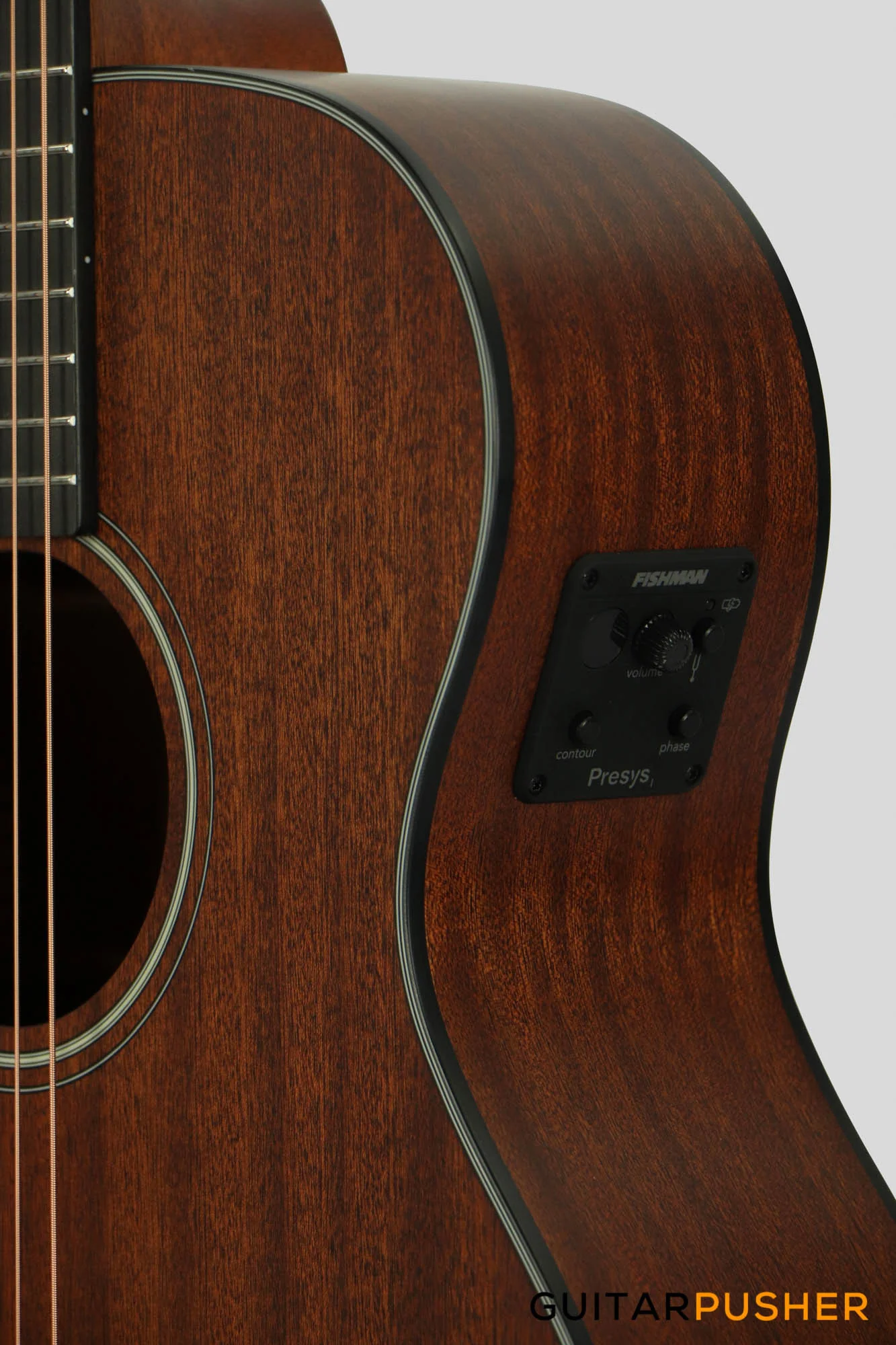 Phoebus PG-20Nce V3 OM All-Mahogany Acoustic-Electric Guitar w/ Gig Bag - LEFT HAND - Image 9