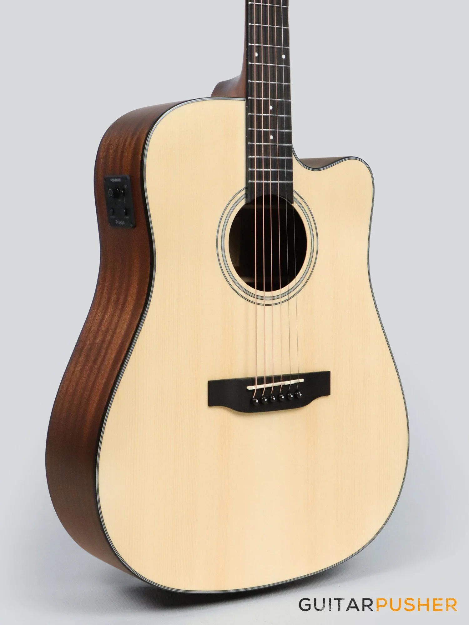 Phoebus PG-30ce V3 Dreadnought (3rd Gen.) Acoustic-Electric Guitar w/ Gig Bag - Image 10