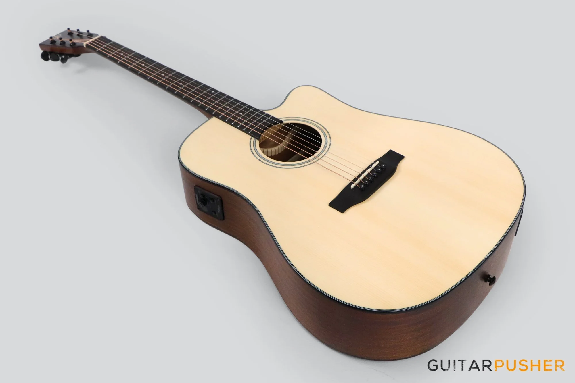 Phoebus PG-30ce V3 Dreadnought (3rd Gen.) Acoustic-Electric Guitar w/ Gig Bag - Image 3