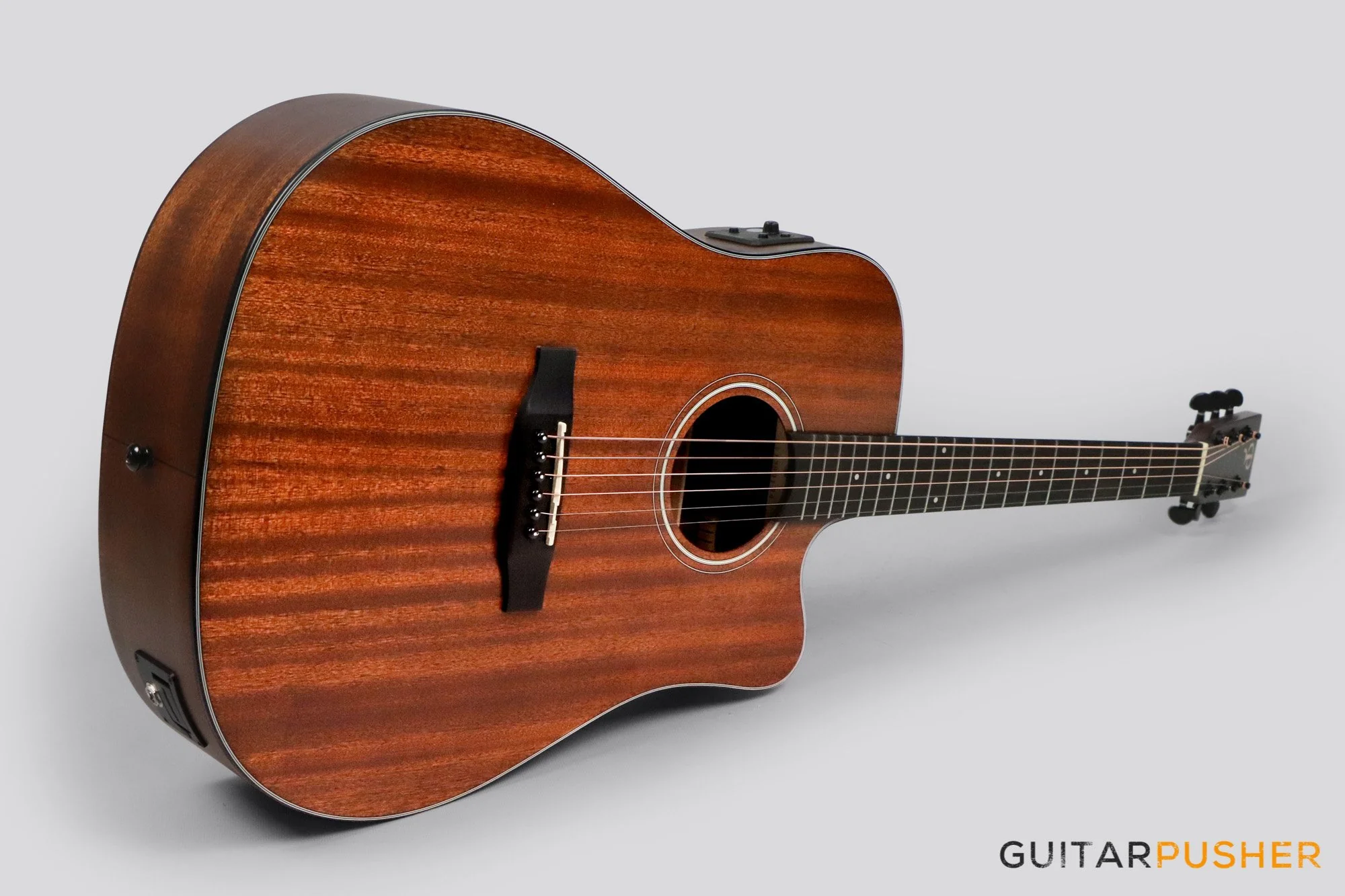 Phoebus PG-30NCE v3 All-Mahogany Dreadnought (3rd Gen.) Acoustic-Electric Guitar w/ Gig Bag - Image 3