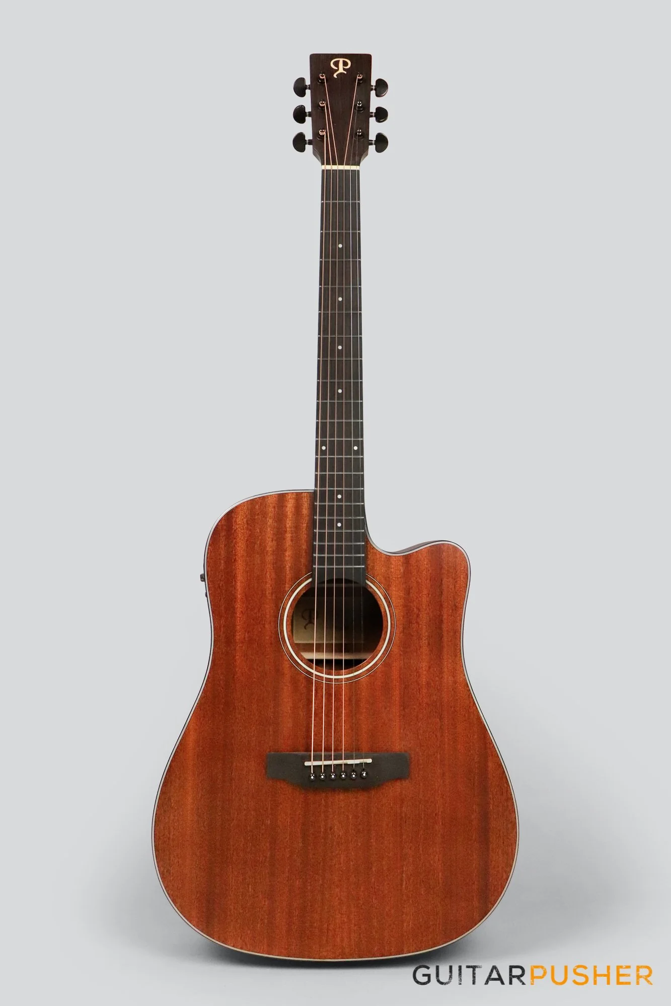 Phoebus PG-30NCE v3 All-Mahogany Dreadnought (3rd Gen.) Acoustic-Electric Guitar w/ Gig Bag - Image 7