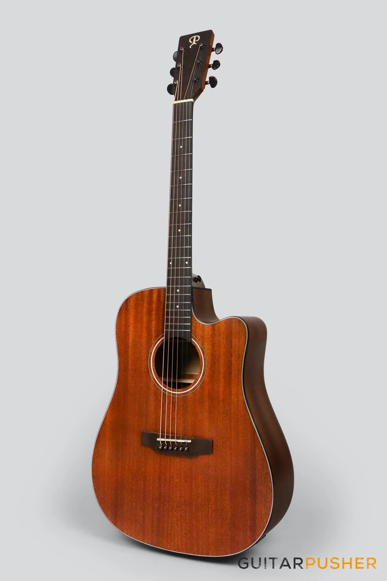 Phoebus PG-30NCE v3 All-Mahogany Dreadnought (3rd Gen.) Acoustic-Electric Guitar w/ Gig Bag - Image 9