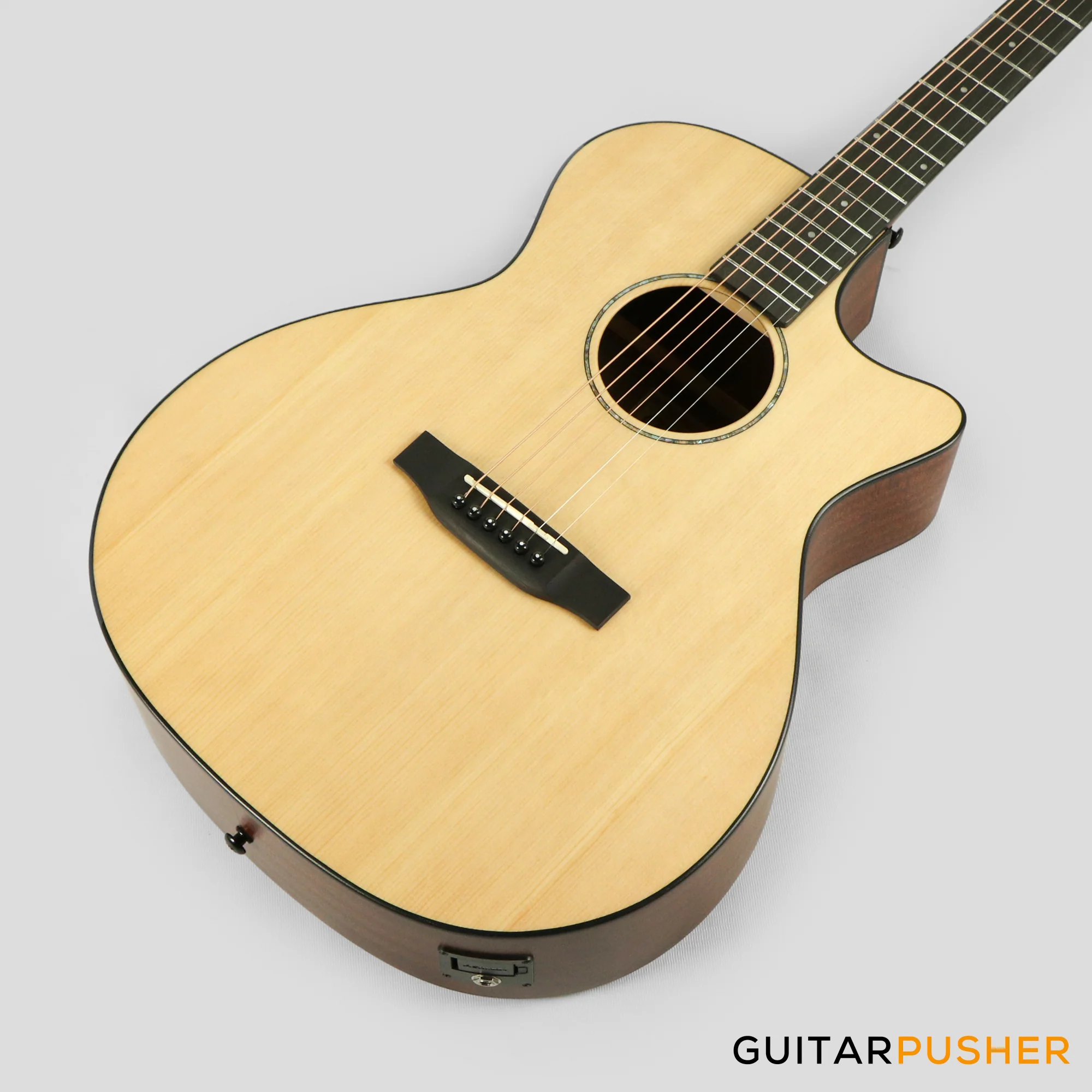 Phoebus PG-40ce v3 Solid Top OM (3rd Gen.) Acoustic-Electric Guitar w/ Gig Bag - Image 5