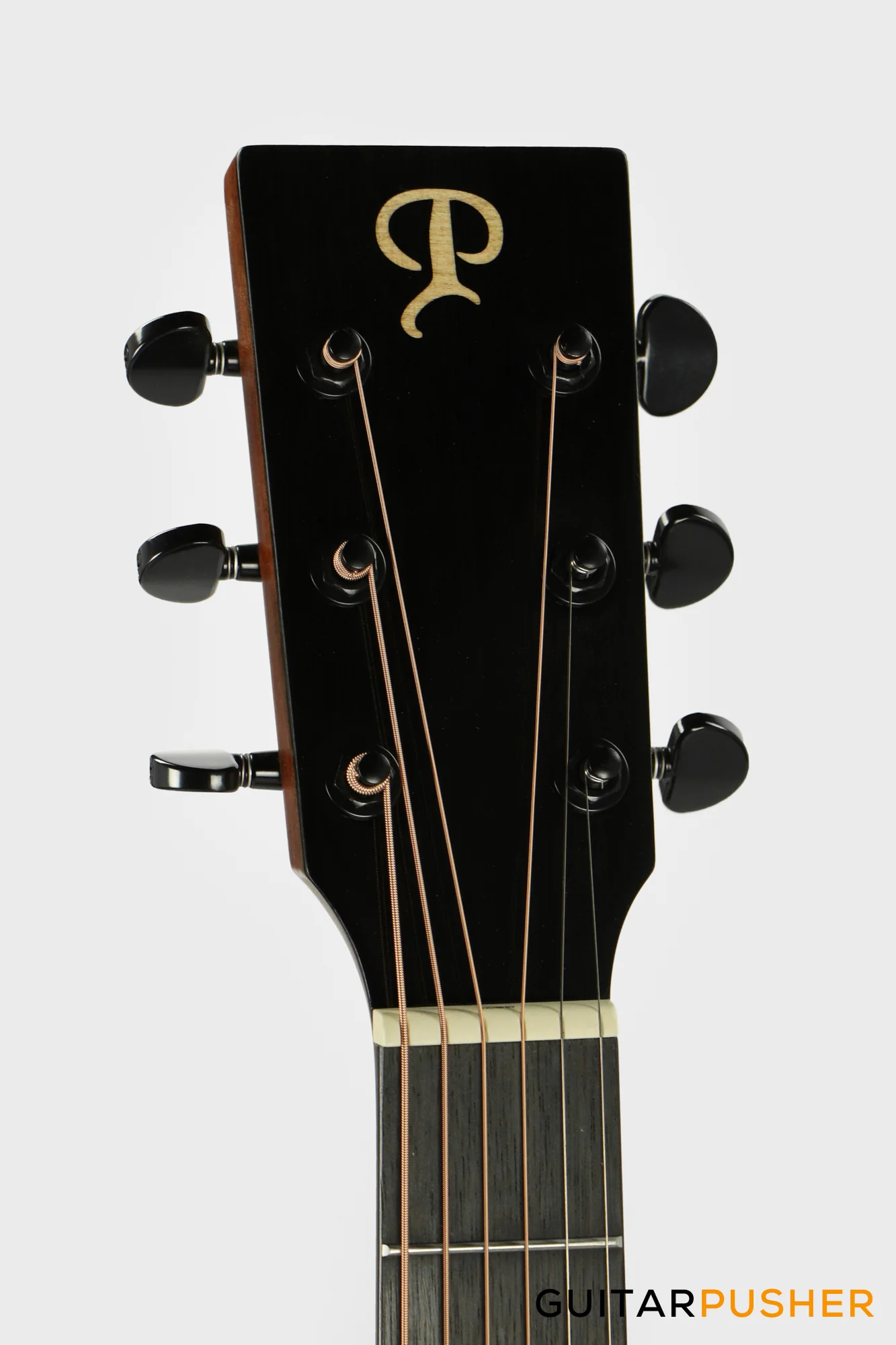 Phoebus PG-50ce v3 Solid Top Dreadnought (3rd Gen.) Acoustic-Electric Guitar - Black w/ Gig Bag - Image 7