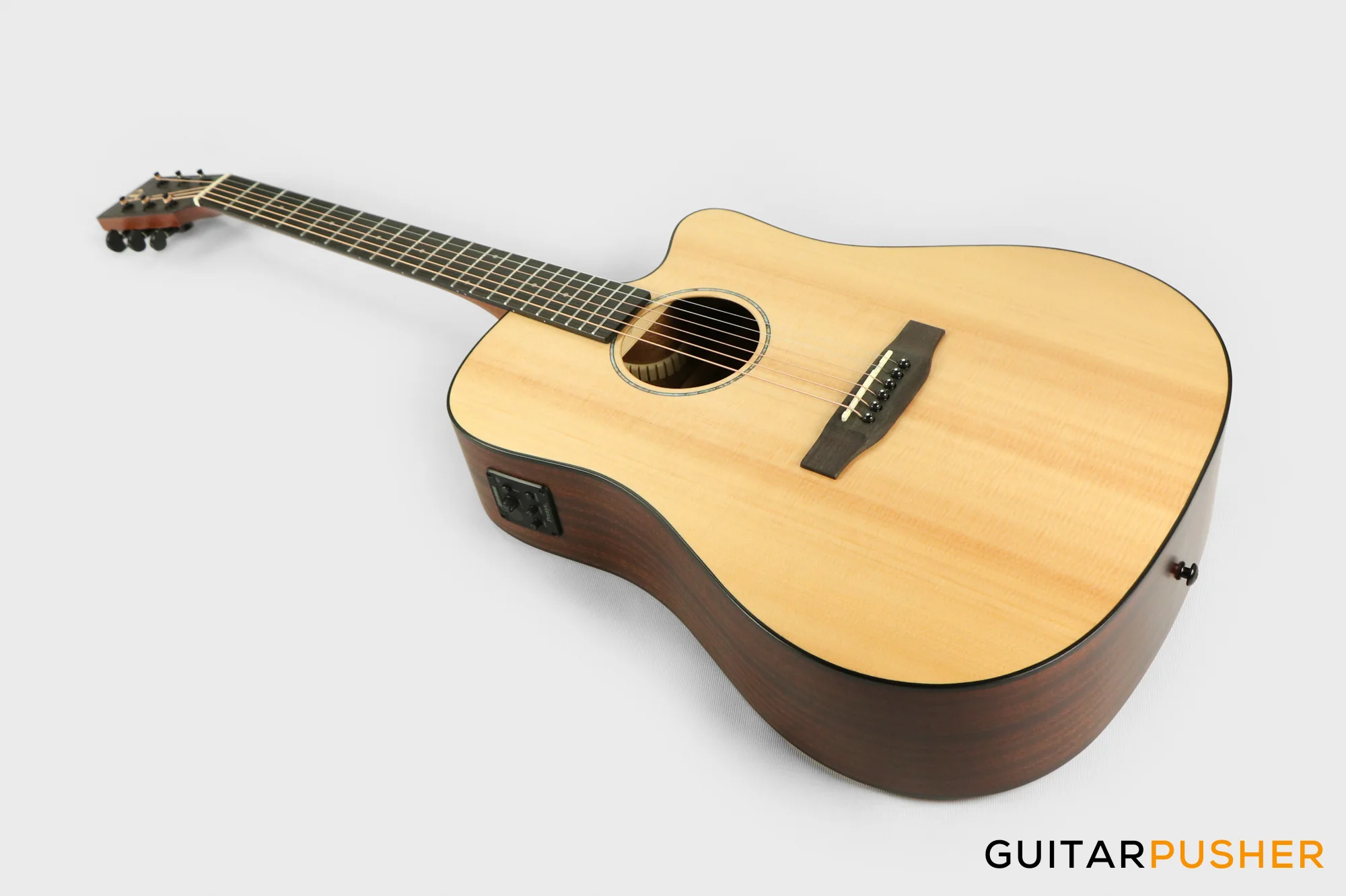Phoebus PG-50ce v3 Solid Top Dreadnought (3rd Gen.) Acoustic-Electric Guitar w/ Gig Bag - Image 10