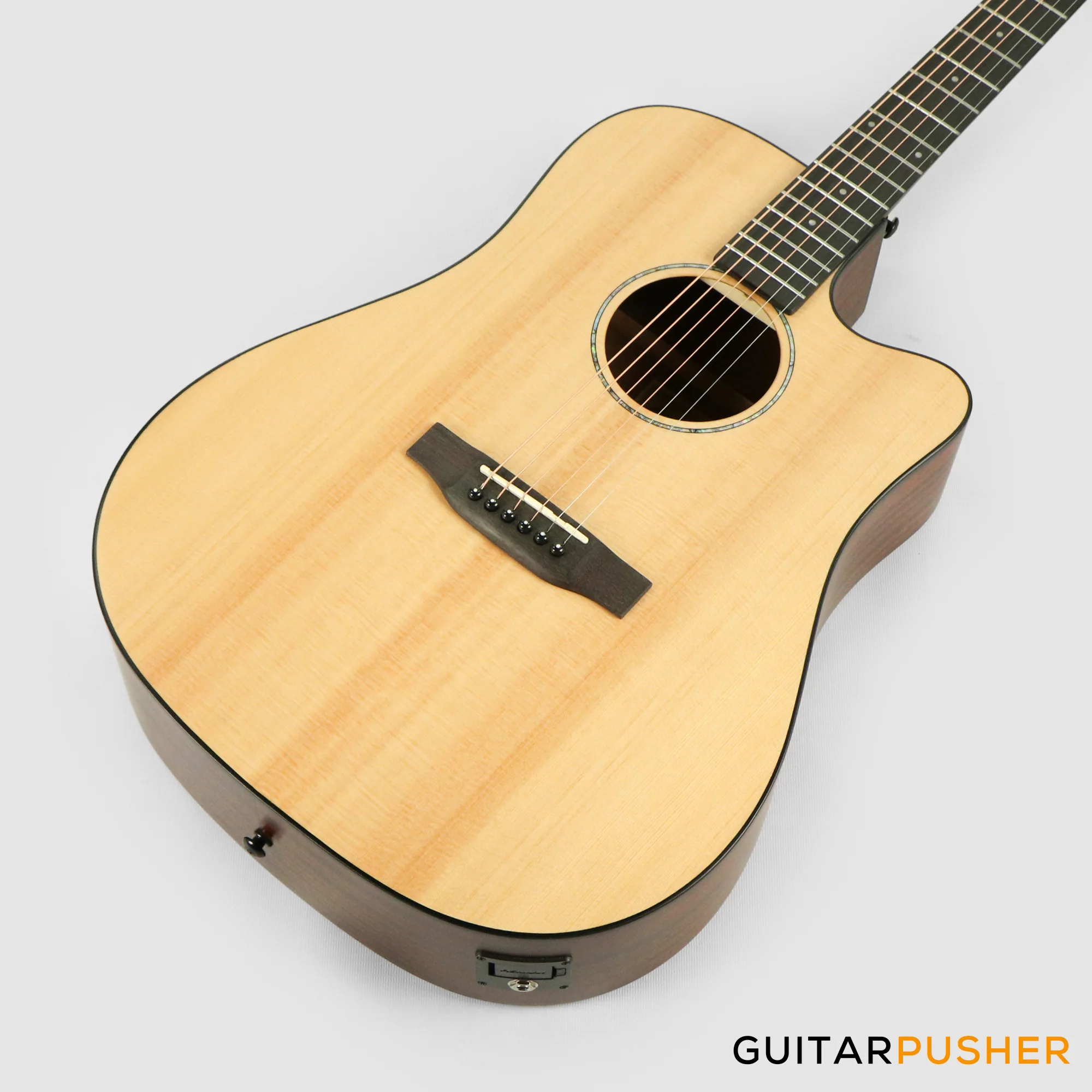 Phoebus PG-50ce v3 Solid Top Dreadnought (3rd Gen.) Acoustic-Electric Guitar w/ Gig Bag - Image 11