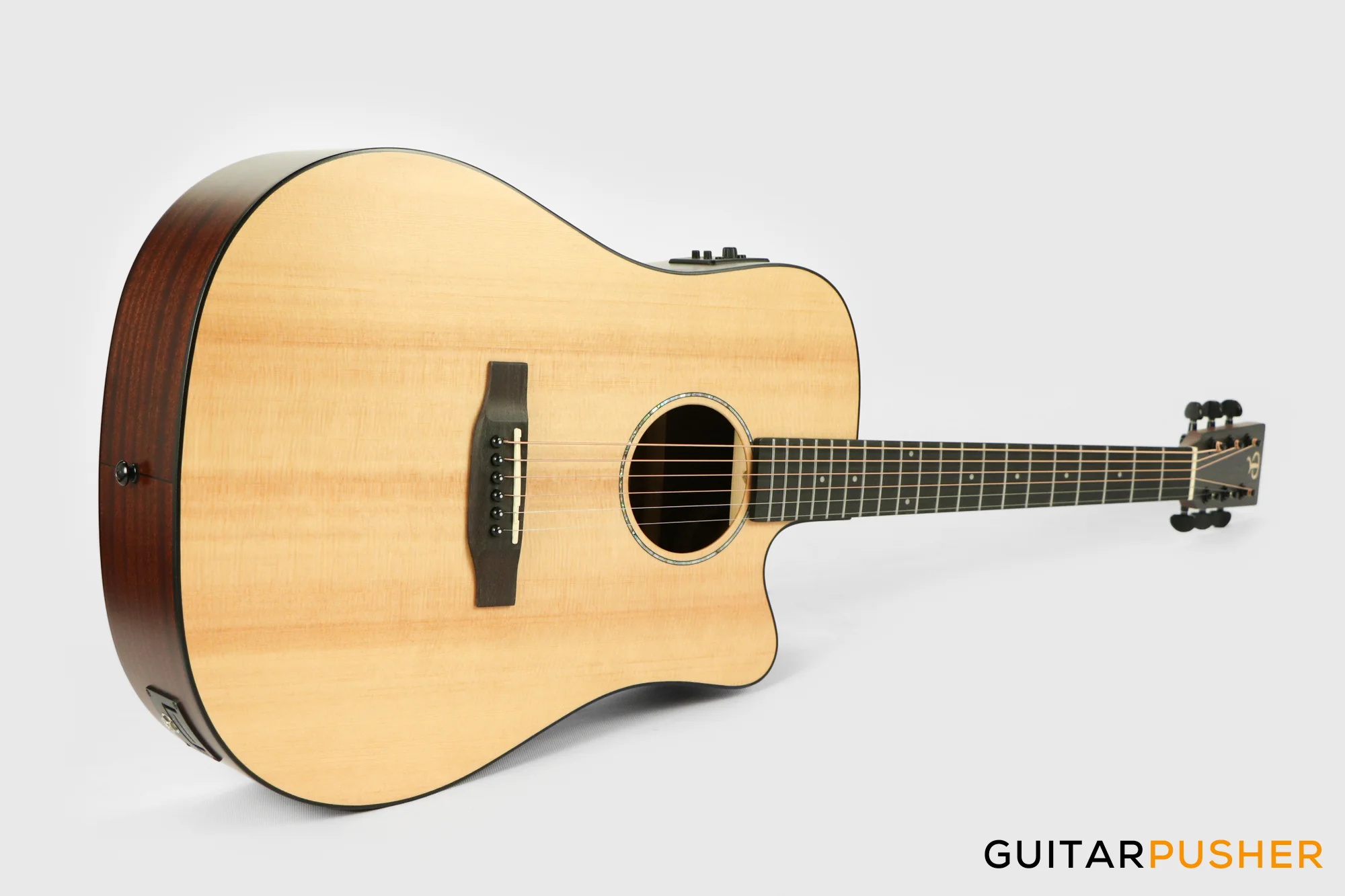 Phoebus PG-50ce v3 Solid Top Dreadnought (3rd Gen.) Acoustic-Electric Guitar w/ Gig Bag - Image 12