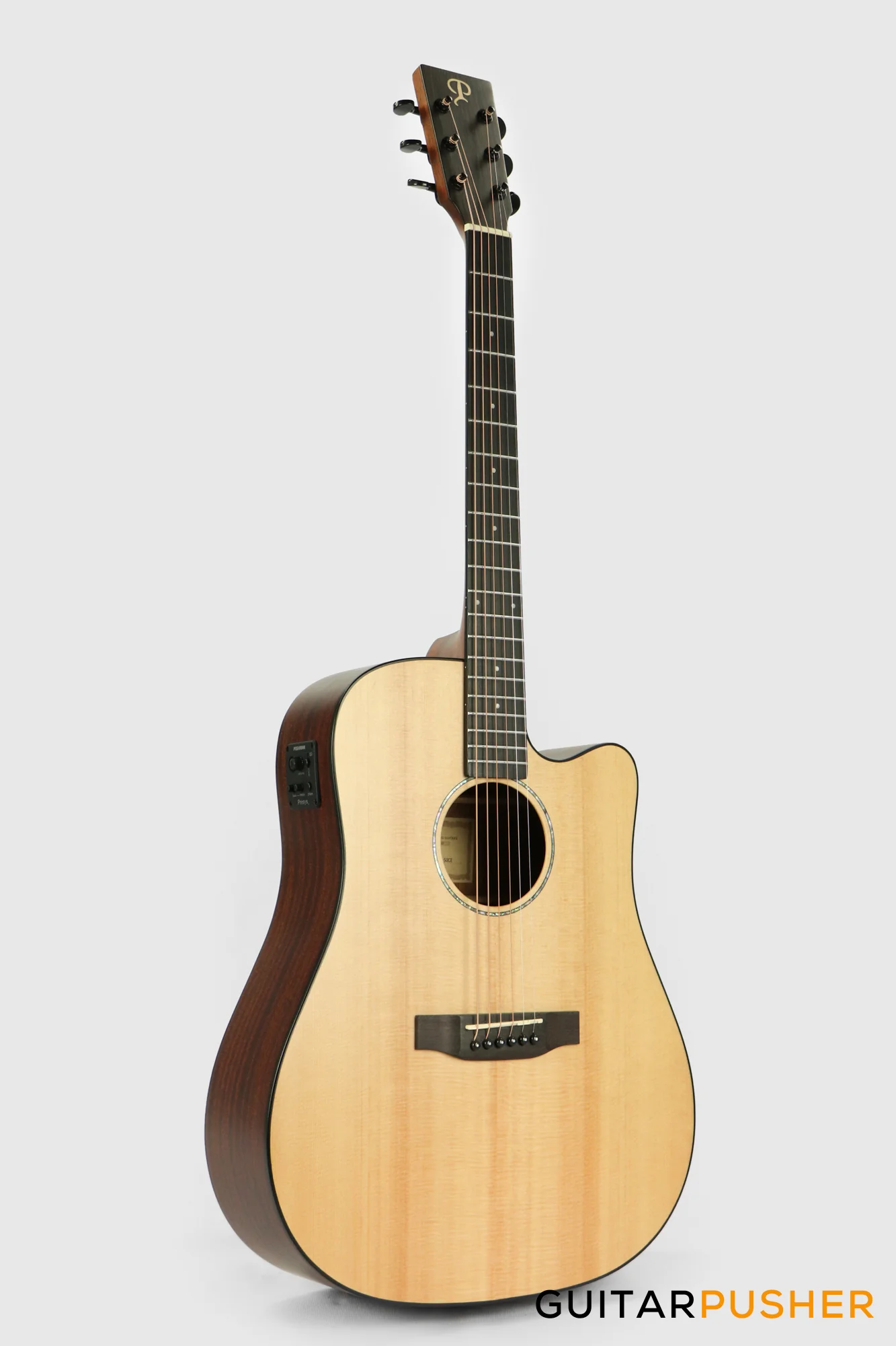 Phoebus PG-50ce v3 Solid Top Dreadnought (3rd Gen.) Acoustic-Electric Guitar w/ Gig Bag - Image 3