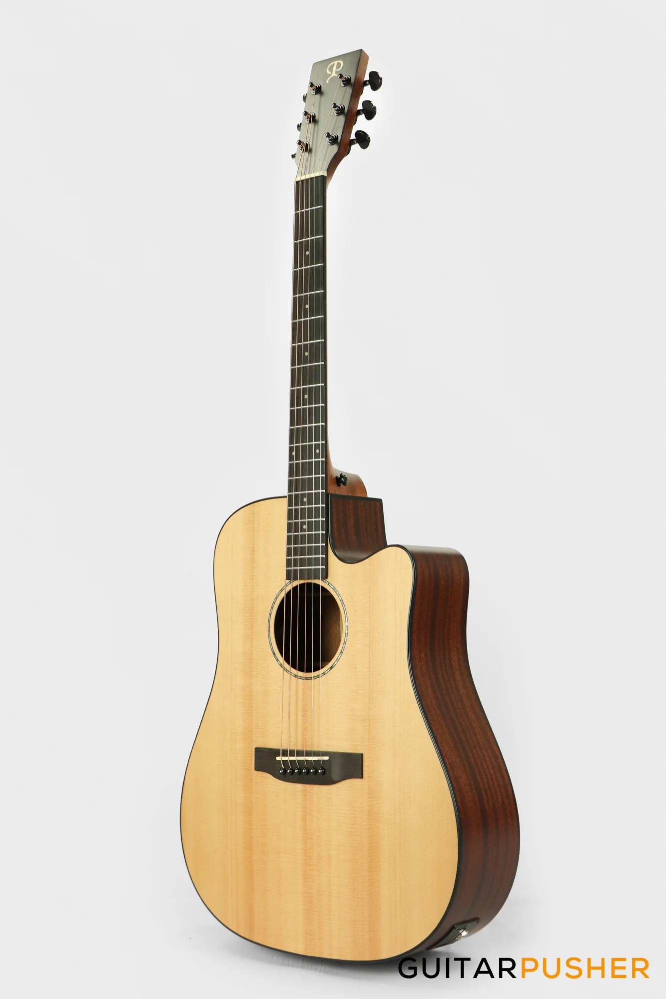 Phoebus PG-50ce v3 Solid Top Dreadnought (3rd Gen.) Acoustic-Electric Guitar w/ Gig Bag - Image 8