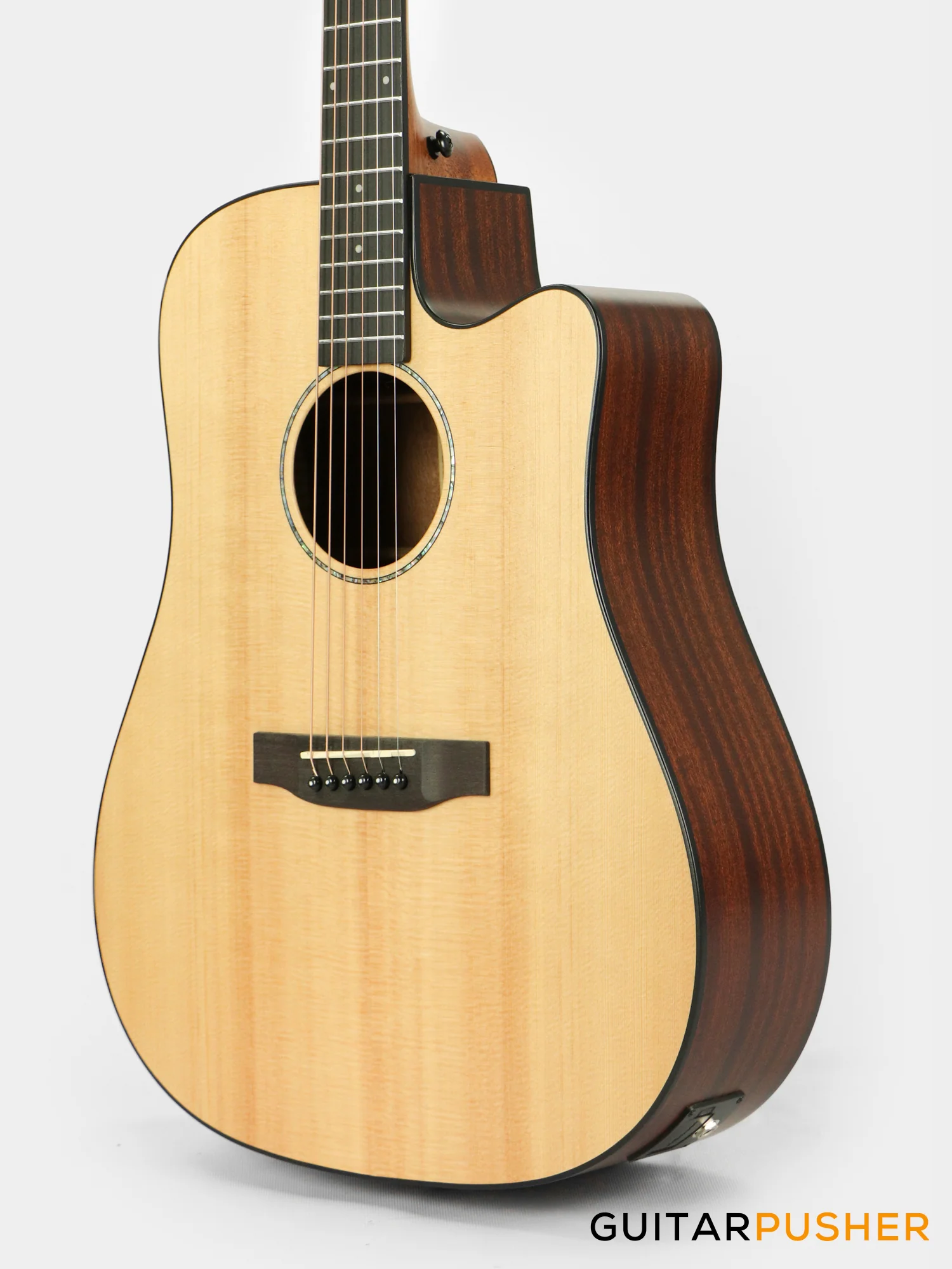 Phoebus PG-50ce v3 Solid Top Dreadnought (3rd Gen.) Acoustic-Electric Guitar w/ Gig Bag - Image 9