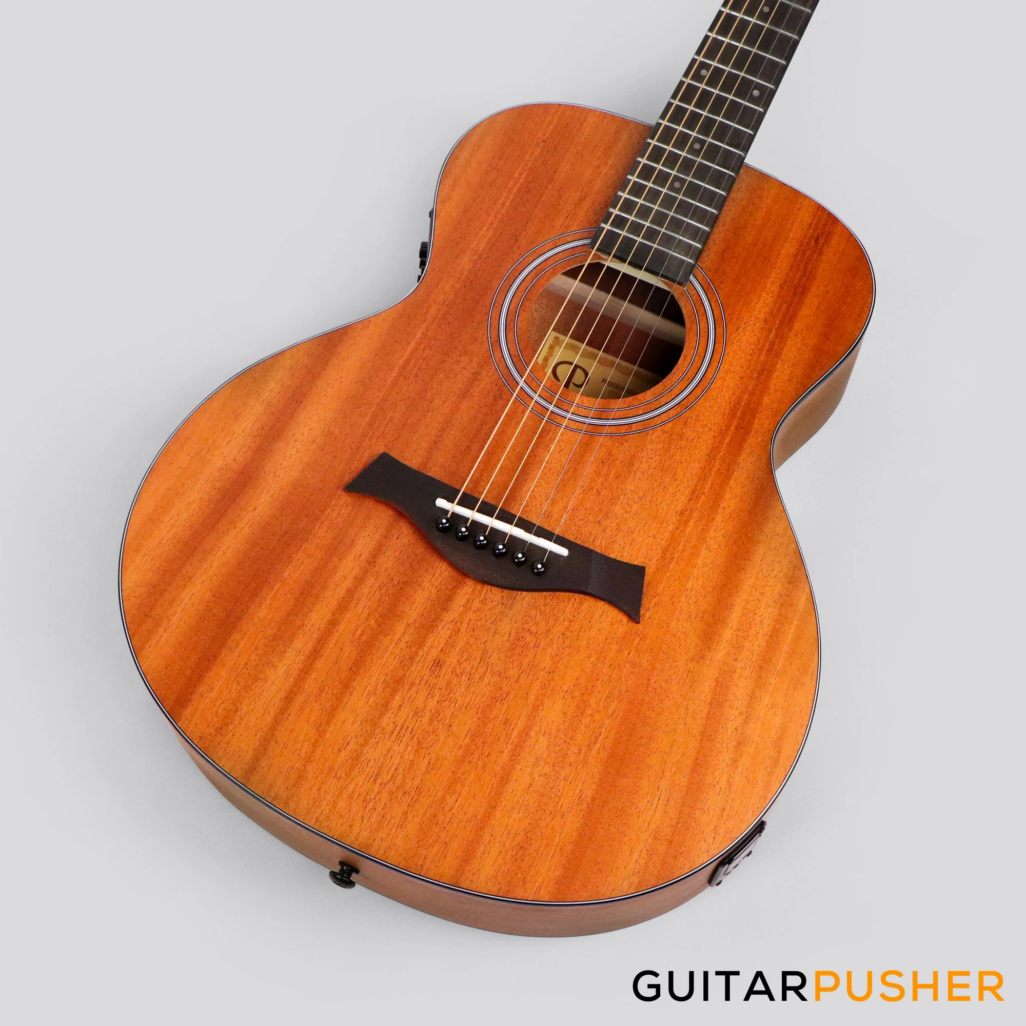 Phoebus Progeny Baby-10N GSe All-Mahogany GS Mini Acoustic-Electric Guitar w/ Gig Bag - Image 11