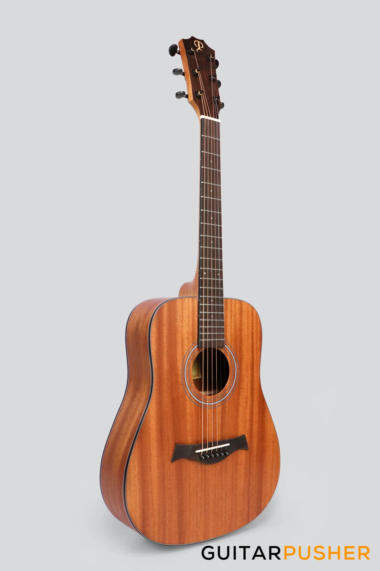 Phoebus Progeny Baby-10N Mini Dreadnought 3/4 All-Mahogany Acoustic Guitar w/ Gig Bag - Image 3