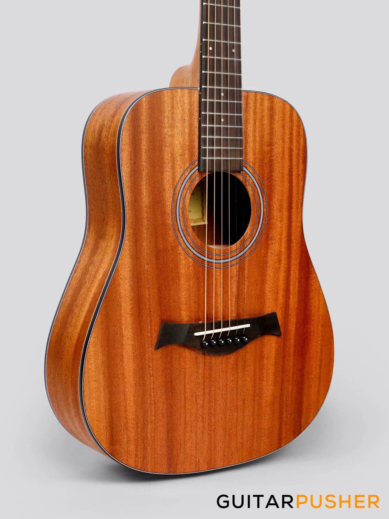 Phoebus Progeny Baby-10N Mini Dreadnought 3/4 All-Mahogany Acoustic Guitar w/ Gig Bag - Image 8