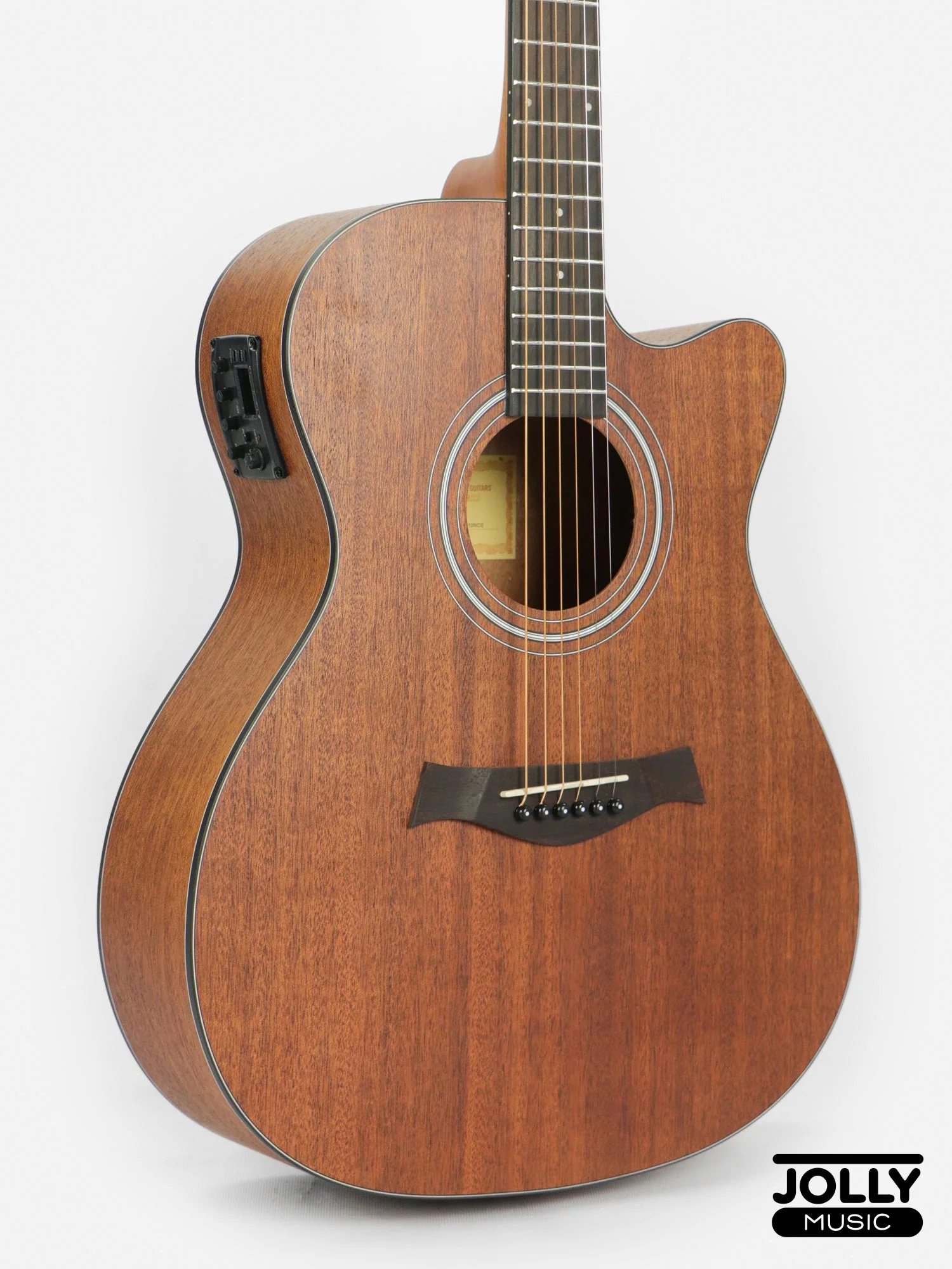 Phoebus Progeny PG-10Nce OM All Mahogany Acoustic-Electric Guitar w/ Gig Bag - Image 13